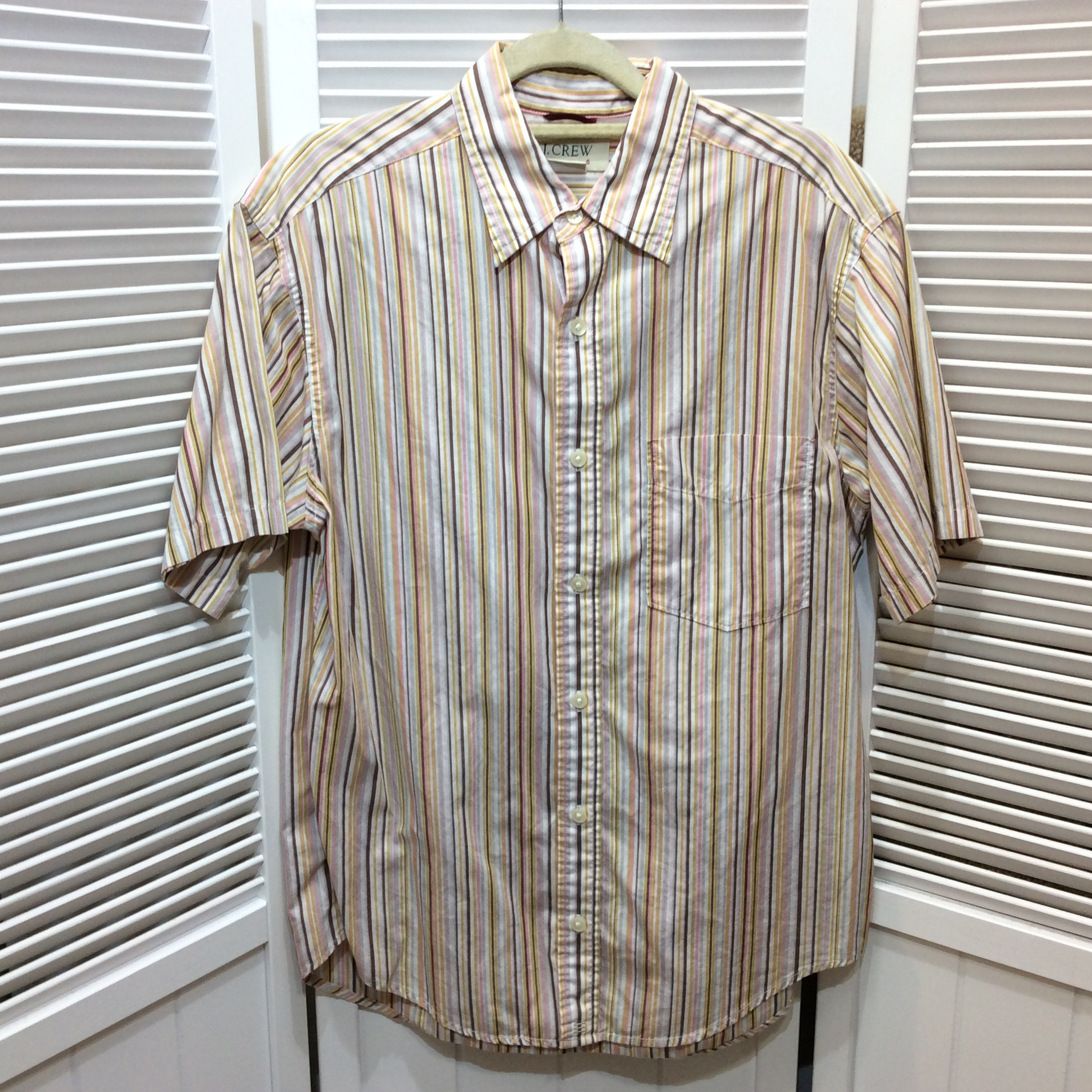 J.CREW ジェイクルー) メンズ 半袖シャツ S カラーストライプ