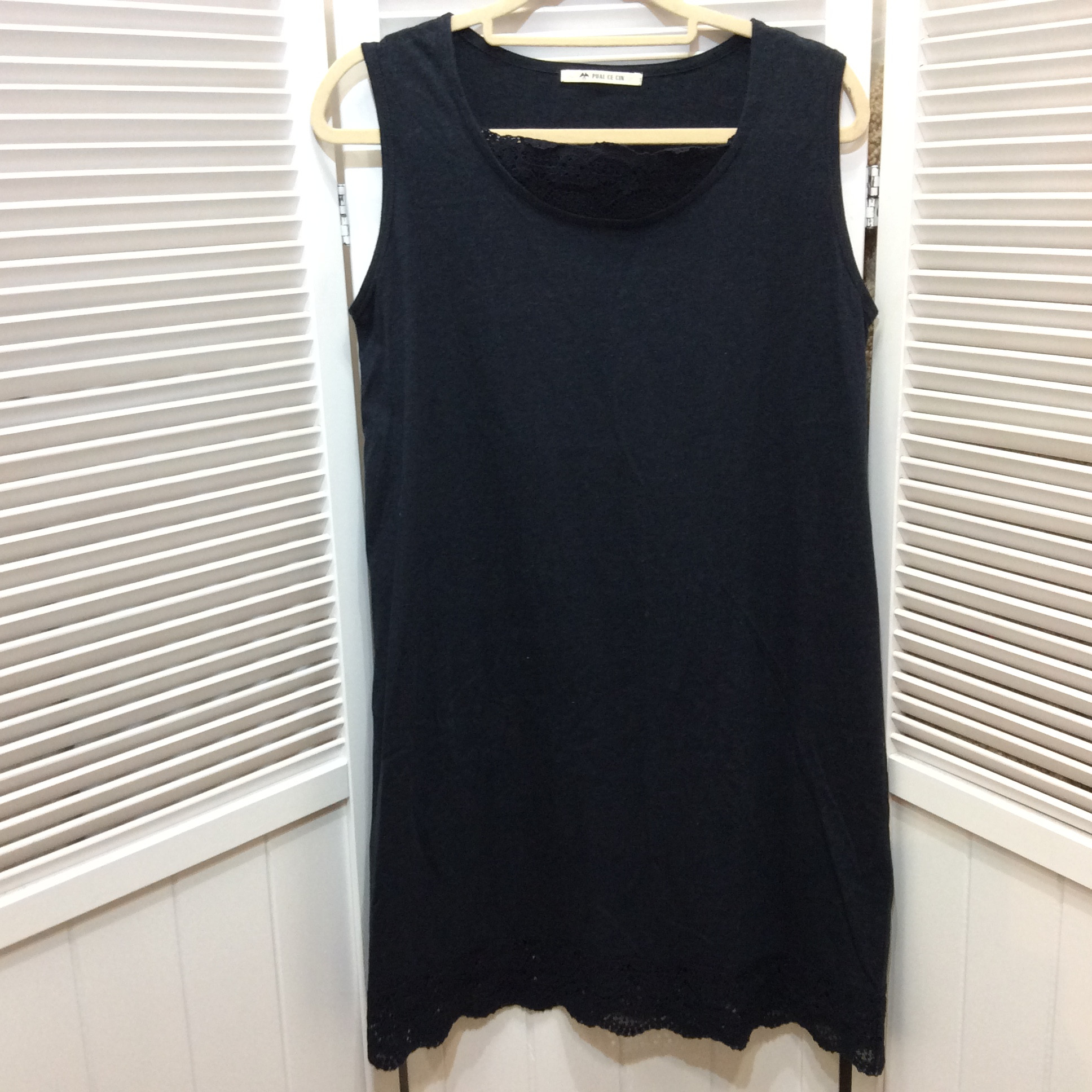 PUAL CE CIN ノースリーブインナーチュニック フリーサイズ  チャコールグレー