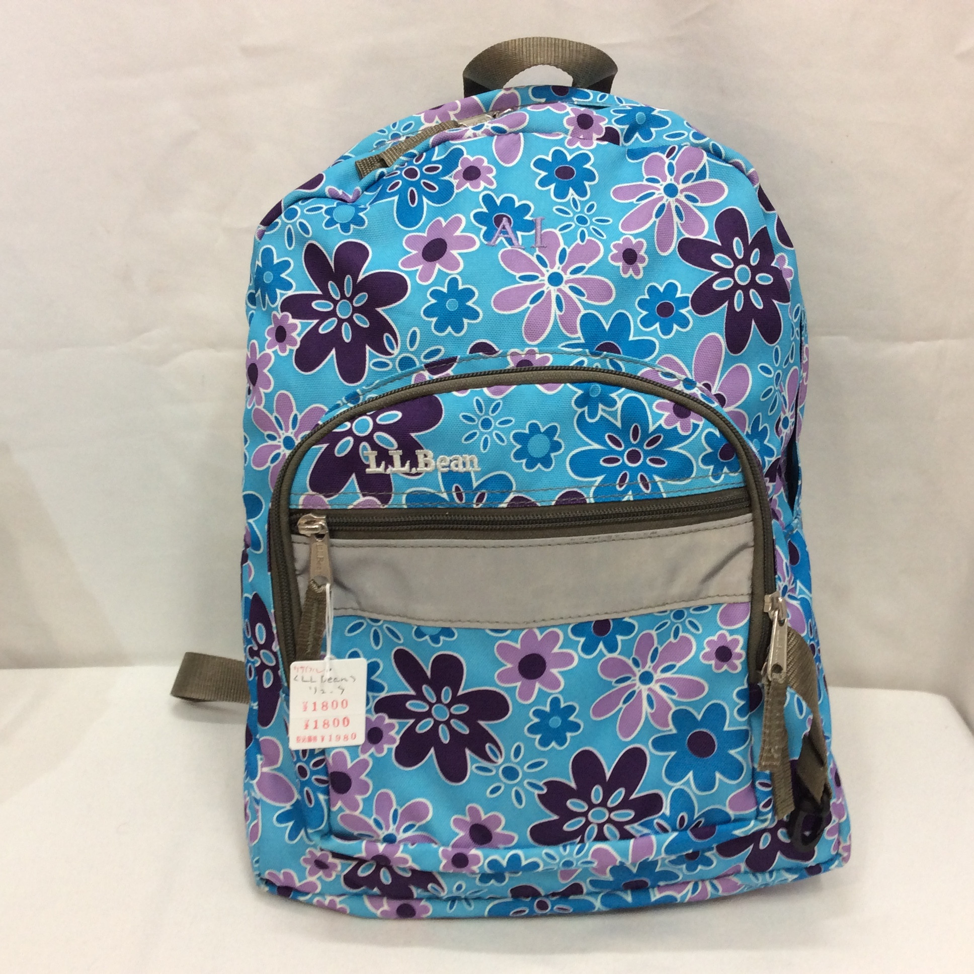 LL Bean エルエルビーン リュック ブルー花柄