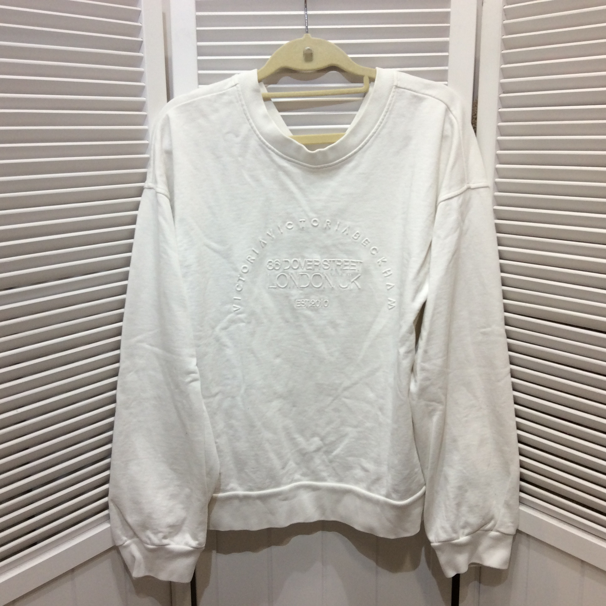 Victoria Victoria Beckham ヴィクトリア ヴィクトリア ベッカム 長袖トレーナー スウェット XS ホワイト オーバーサイズ
