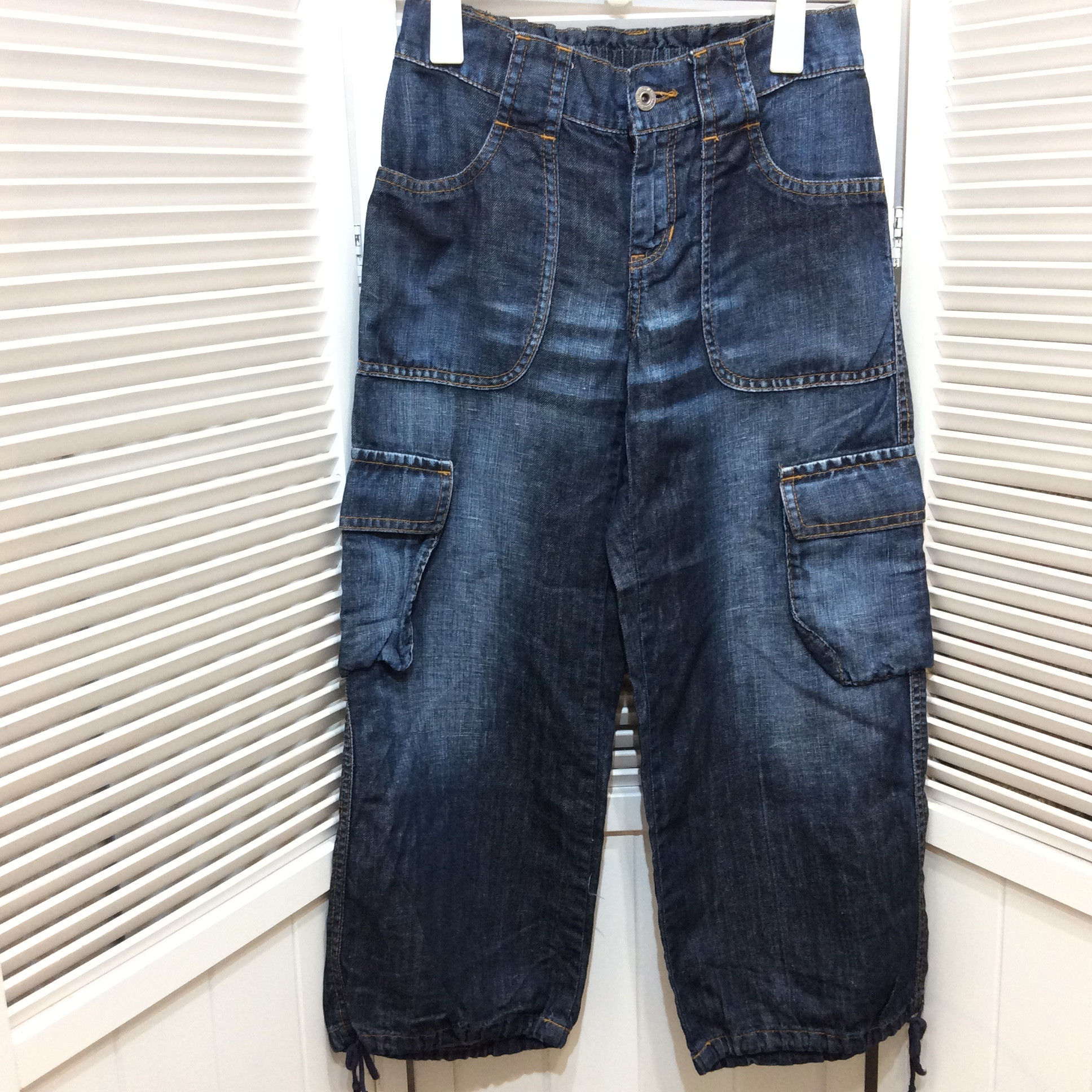 TABASA タバサ 綿麻パンツ  デニム風  34