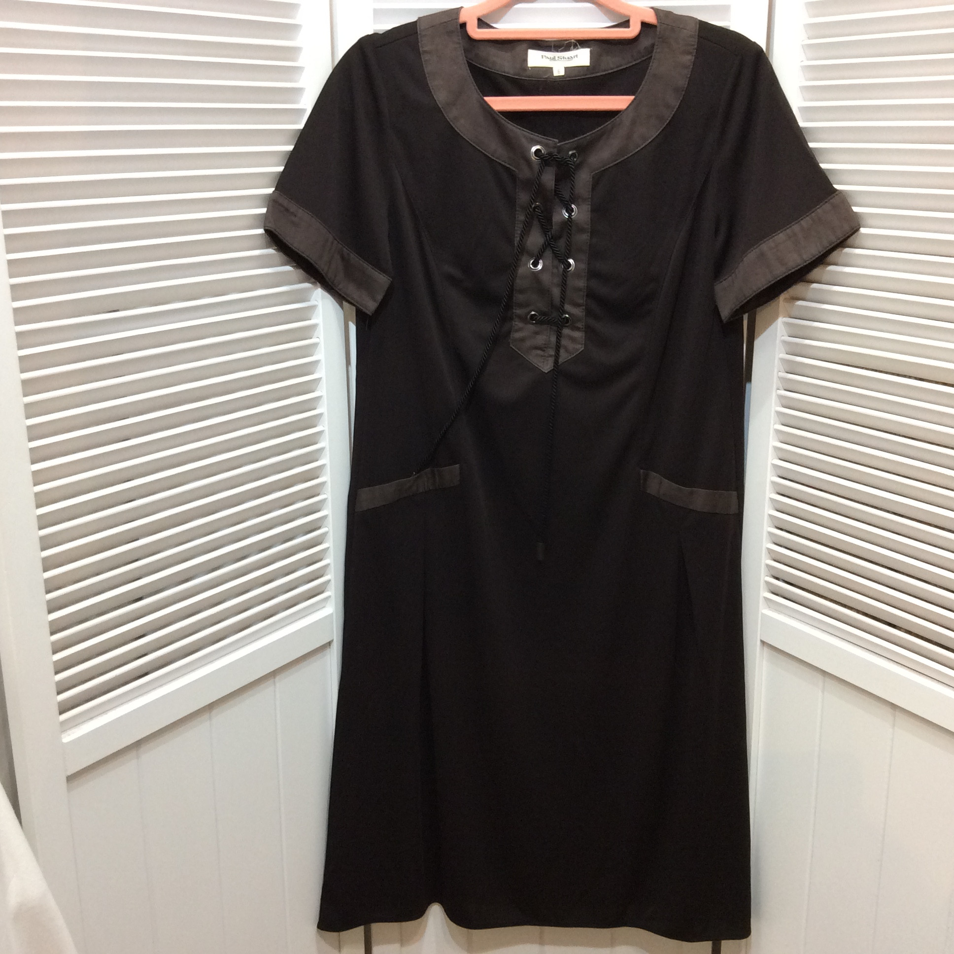 ポールスチュアート インナー付きワンピース 6  こげ茶  美品