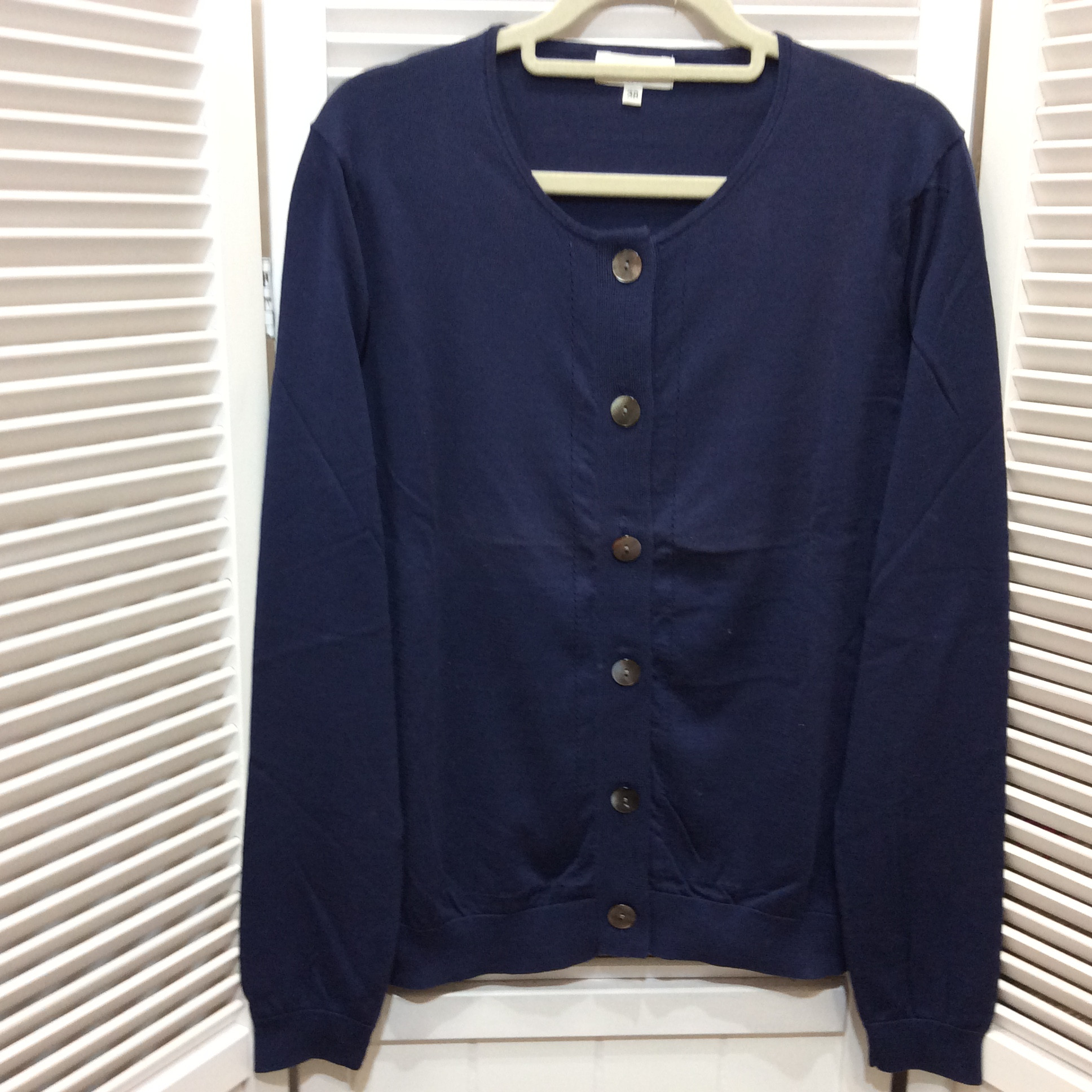 未使用 SCAPA スキャパ   コットンカーディガン 38 ネイビー