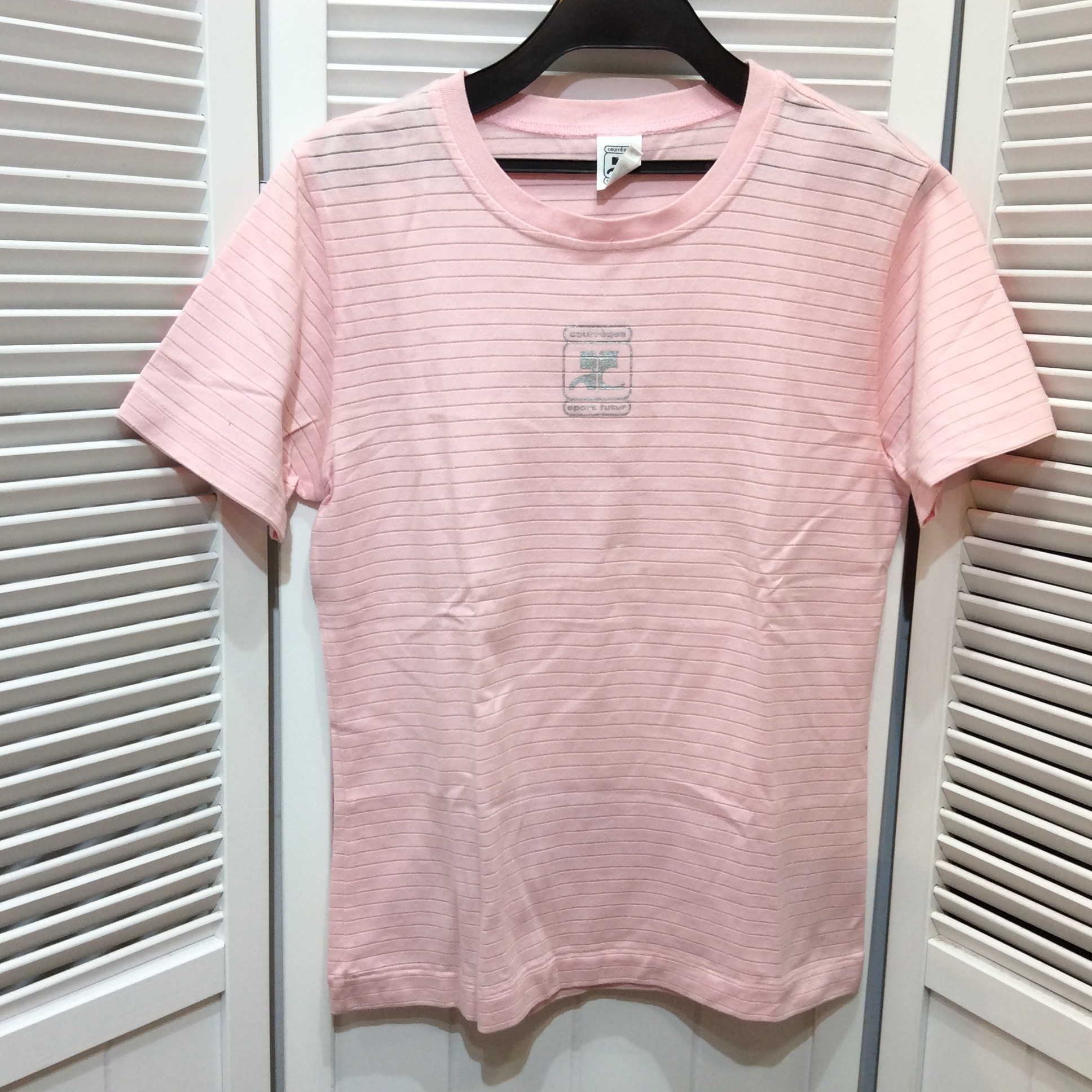 クレージュ Tシャツ  40  ピンク／ラメボーダー
