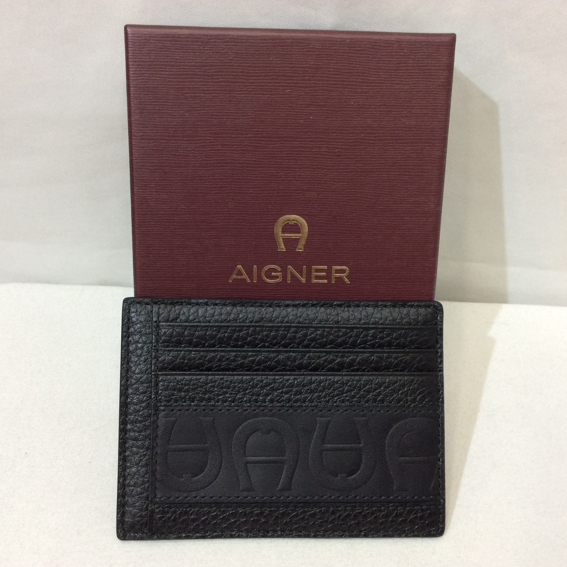 新品☆AIGNER アイグナー カードケース ブラック