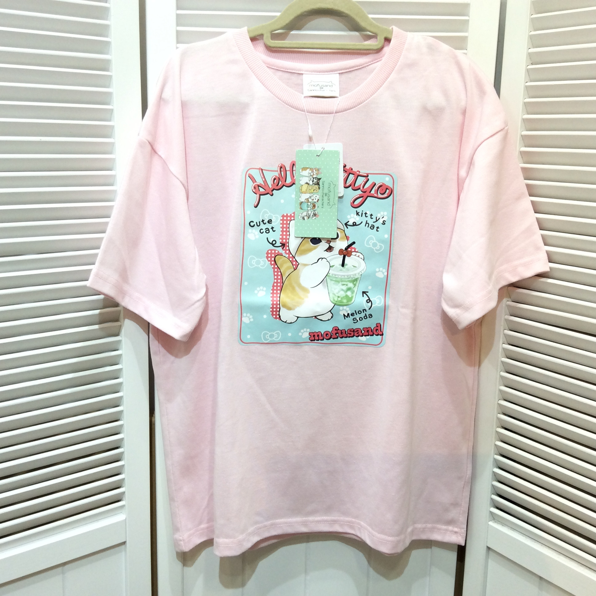 新品 mofusand  Tシャツ  M  ピンク