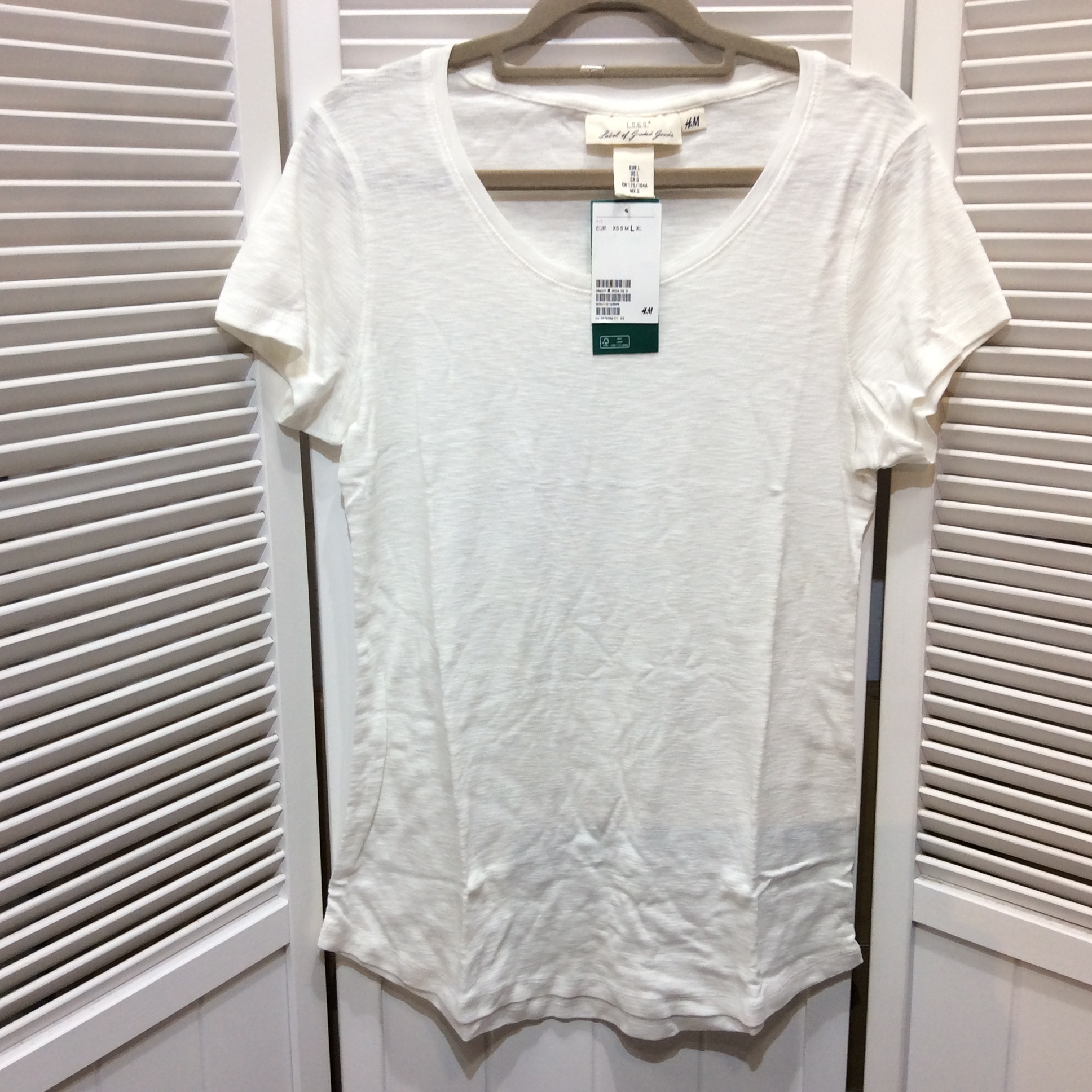 未使用 H＆M  Tシャツ  L  ホワイト