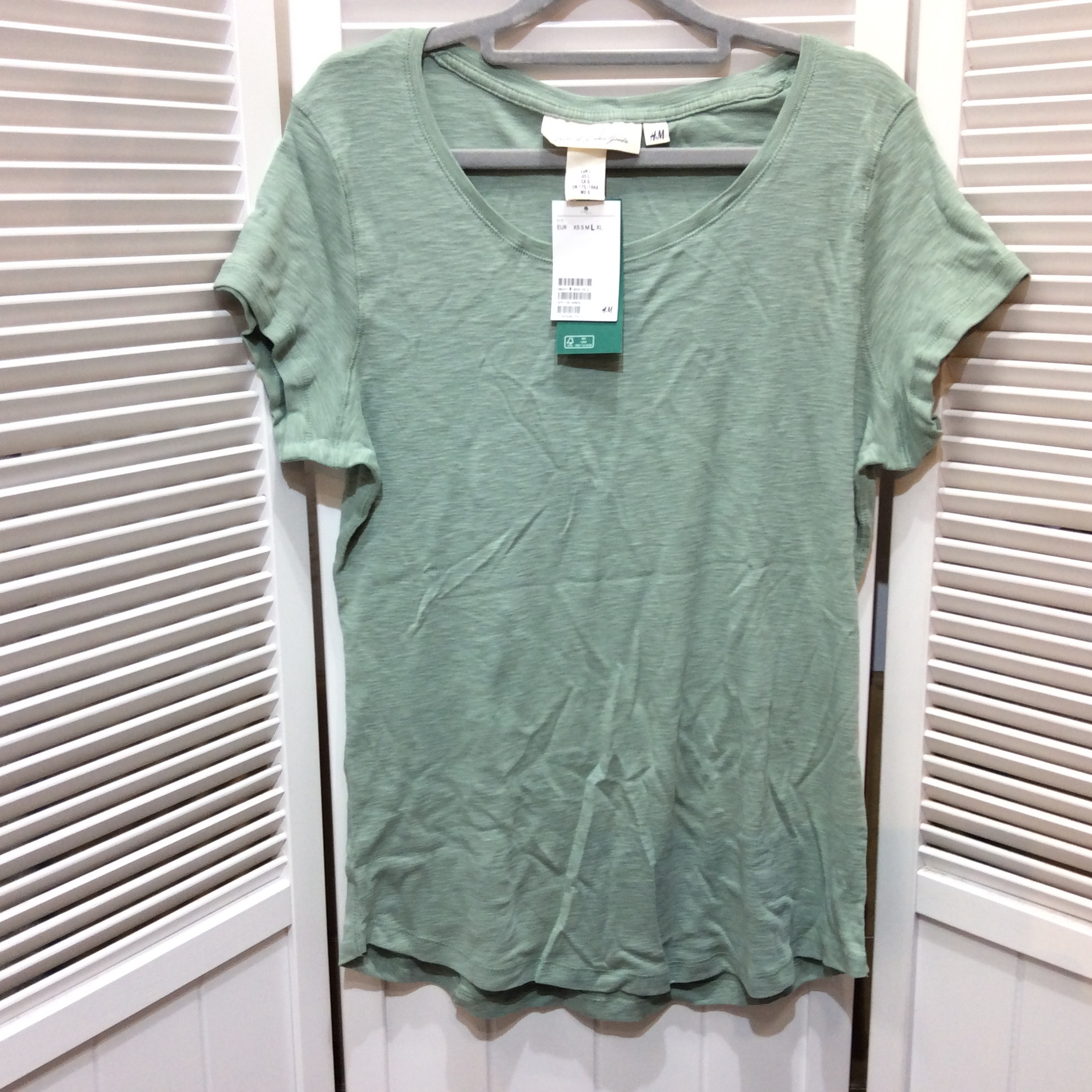 未使用 H＆M  Tシャツ  L  グリーン