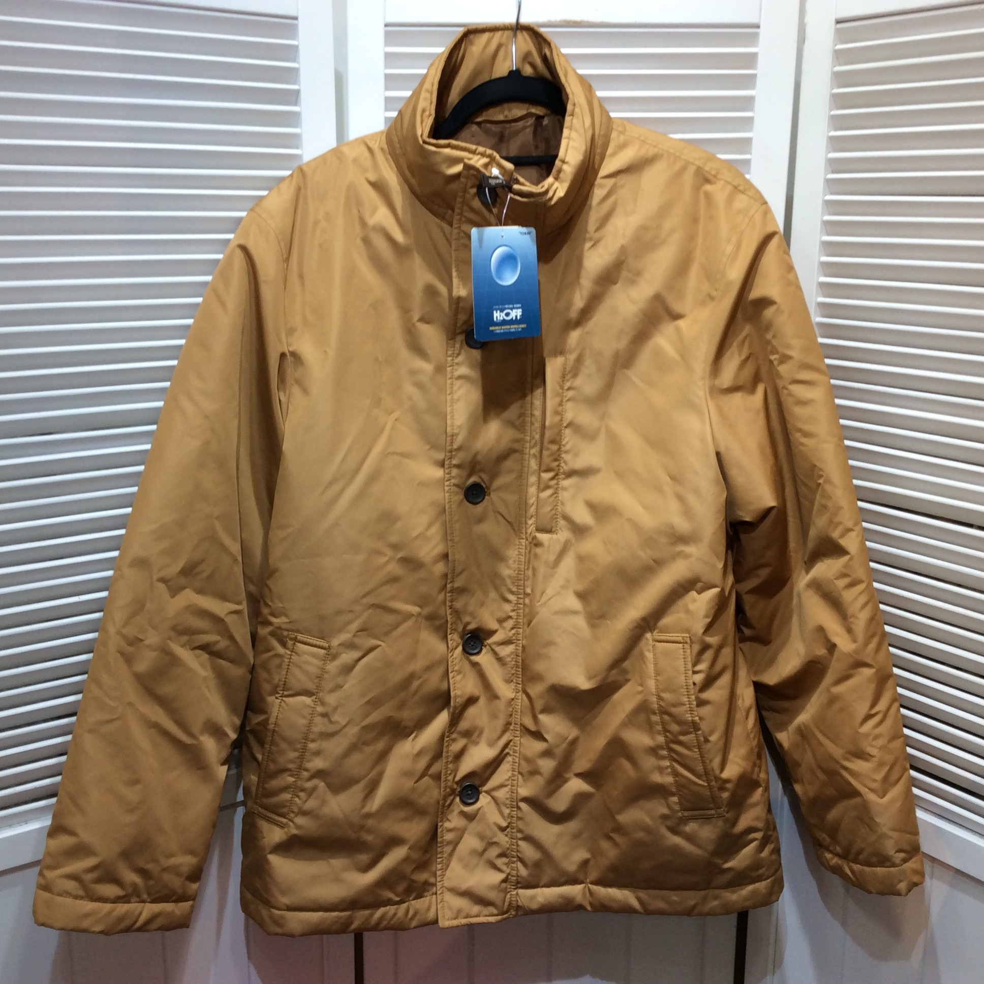 未使用☆crocodile クロコダイル メンズ フード付き中綿コート L ブラウン系