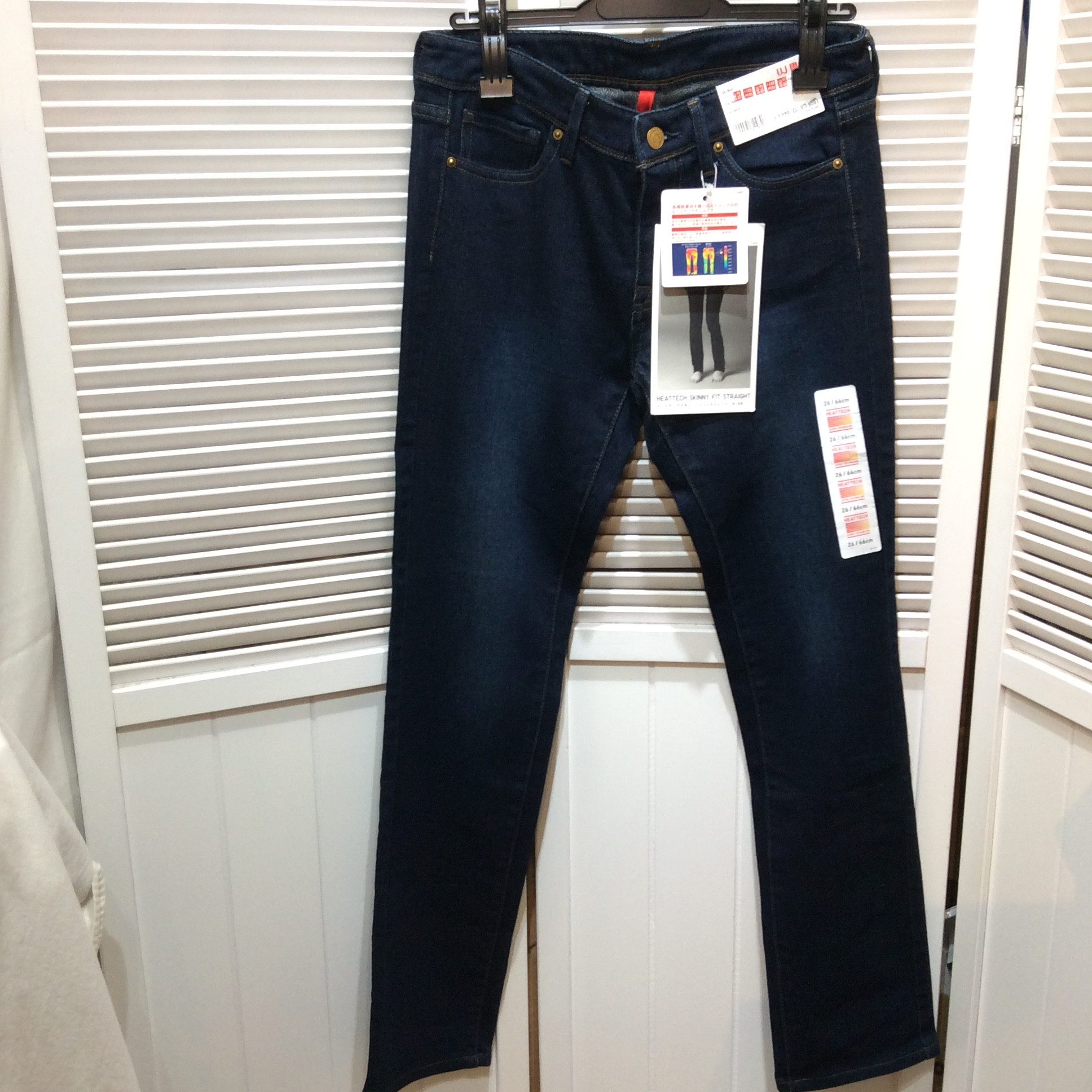 未使用 ユニクロ ヒートテックスキニーデニム W66cm