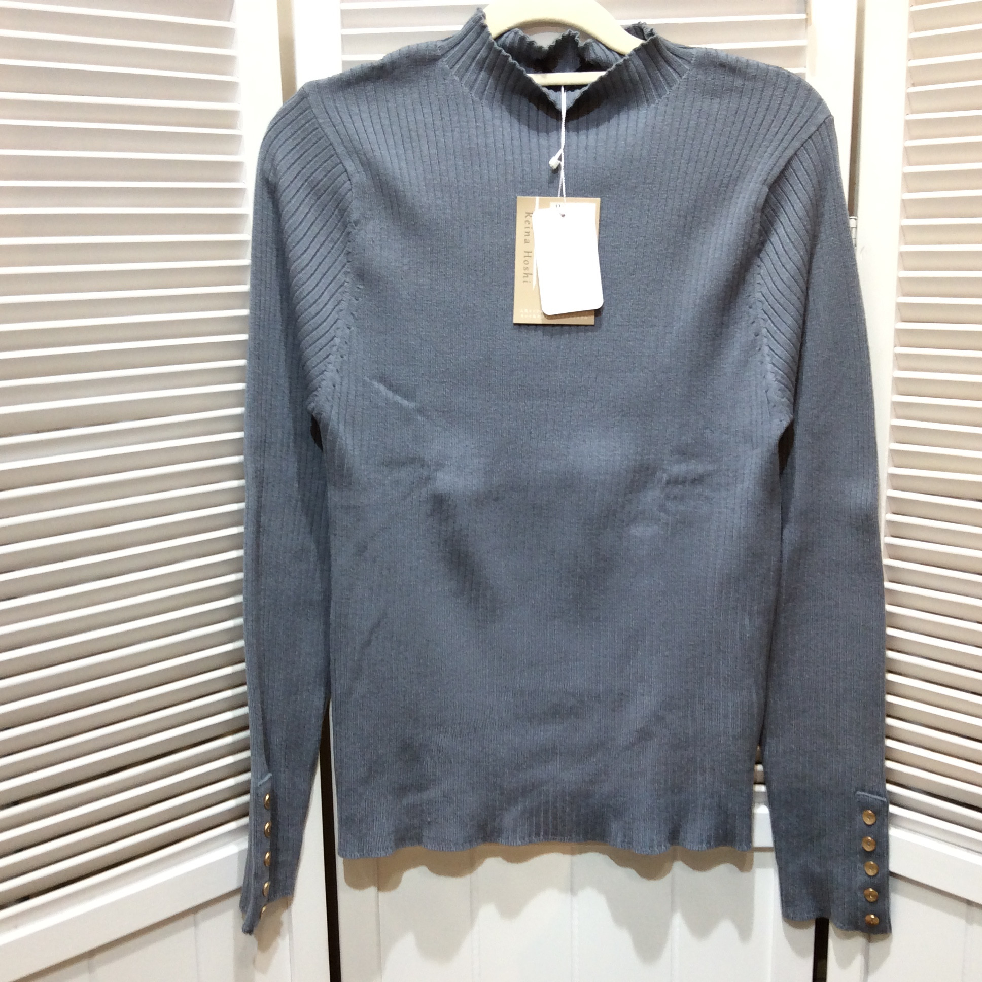 未使用 しまむら ハイネック ニットセーター LL グレー