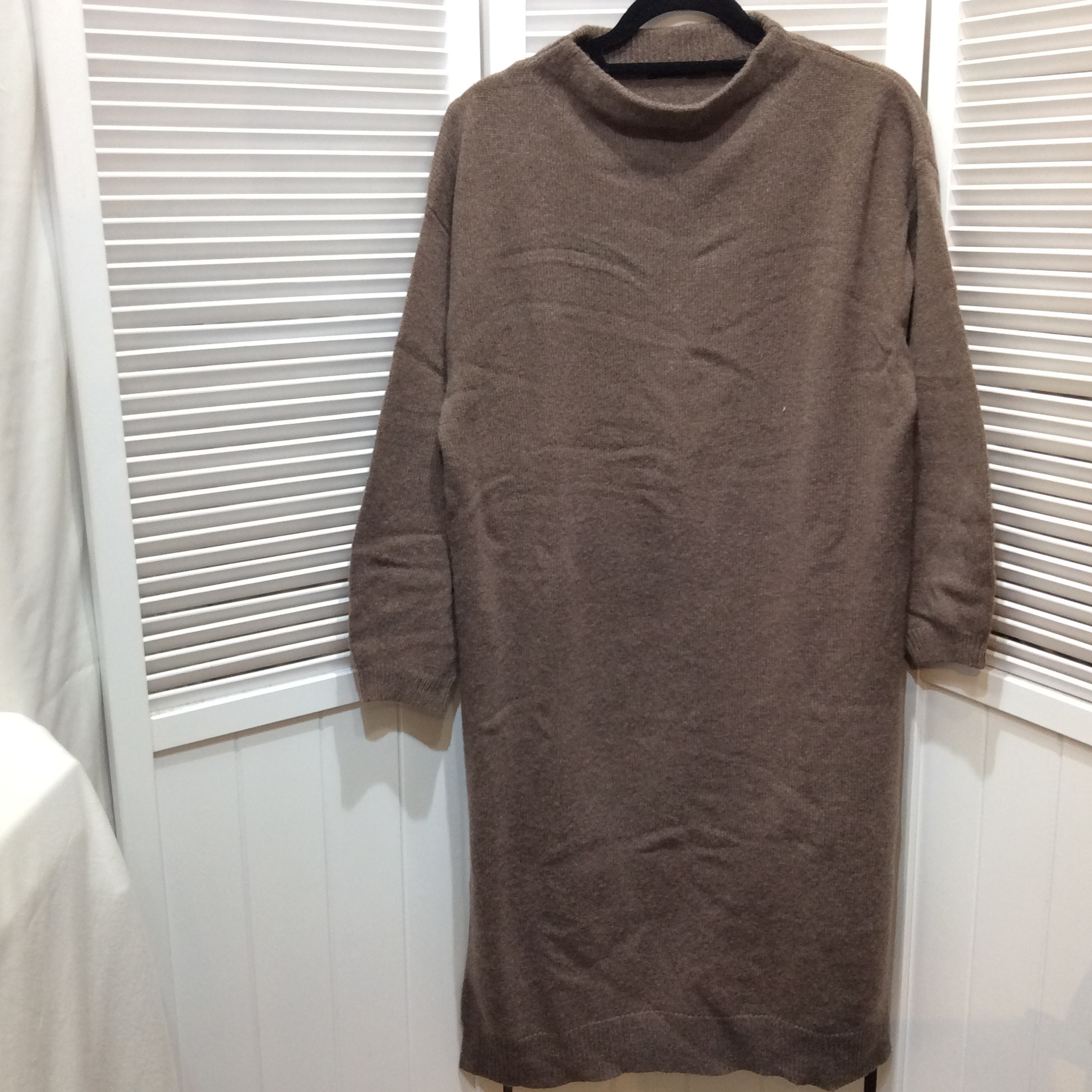 ニットチュニックワンピース L  ブラウン  美品