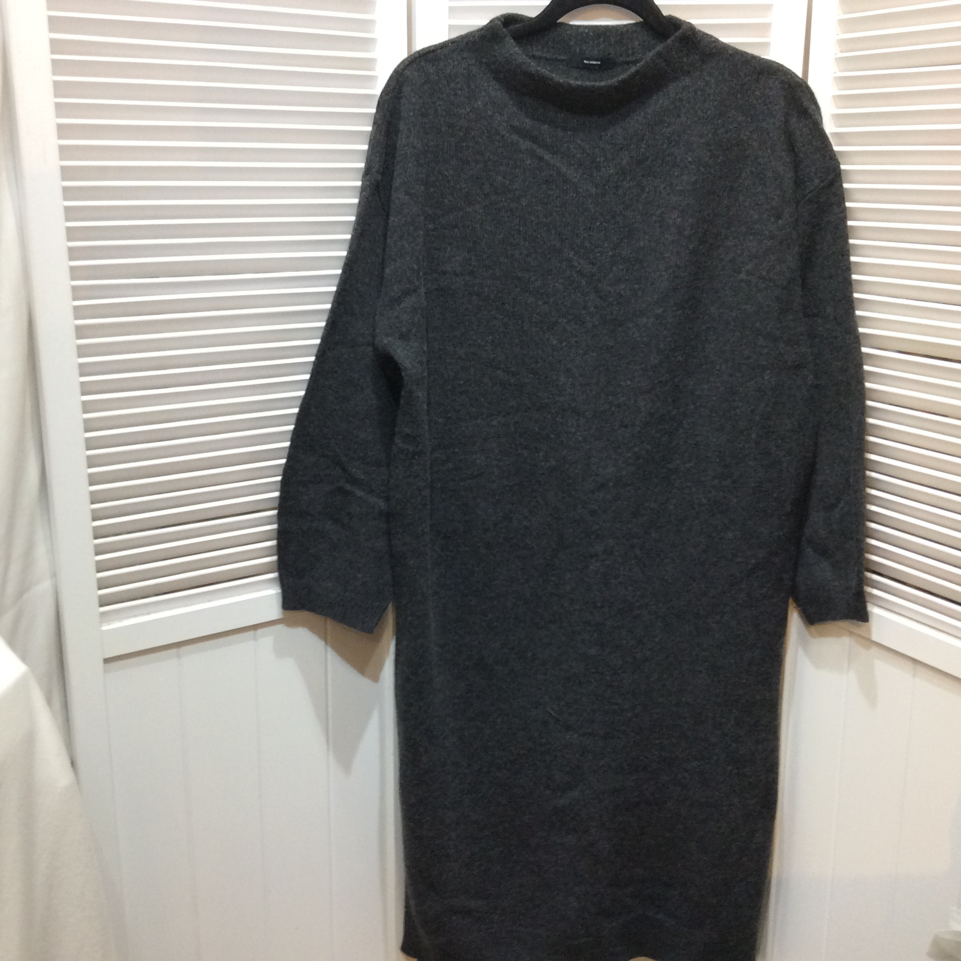 ニットチュニックワンピース  XL    チャコールグレー    美品