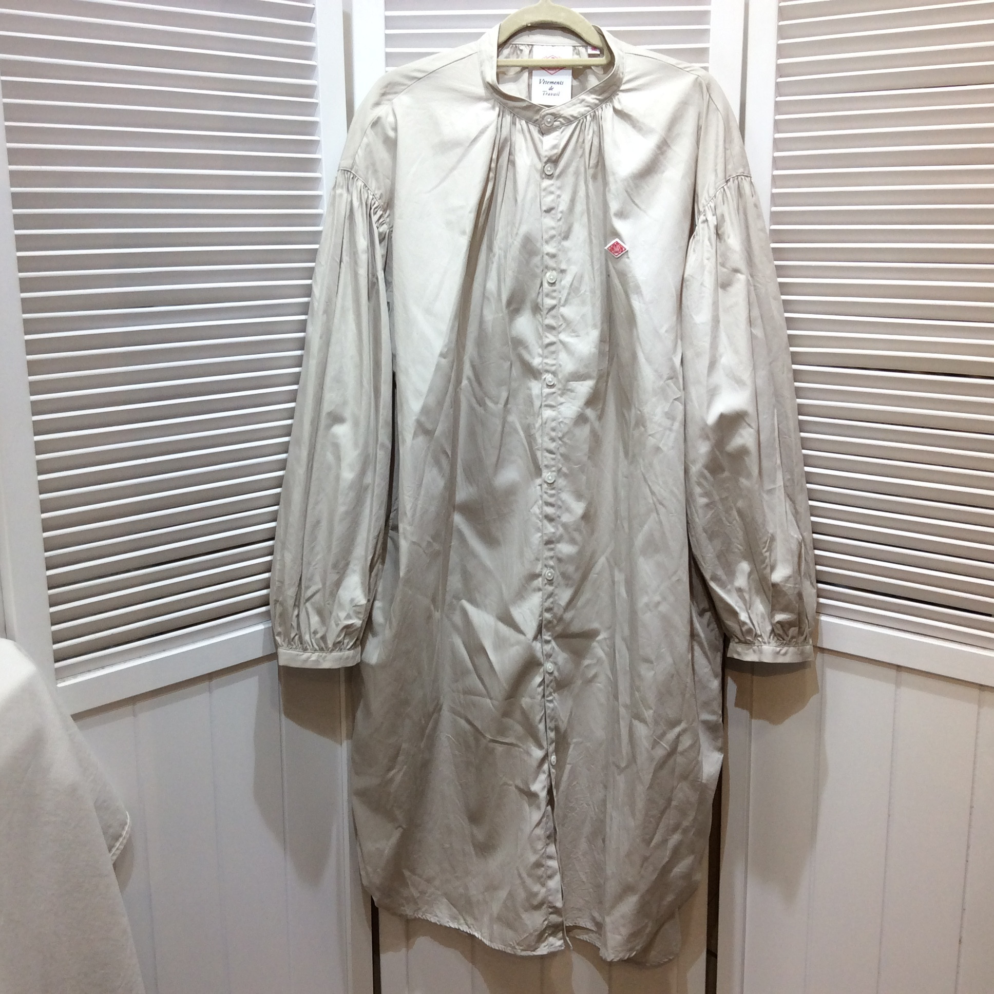 1回使用 DANTON シャツチュニック 36 アイボリー 美品