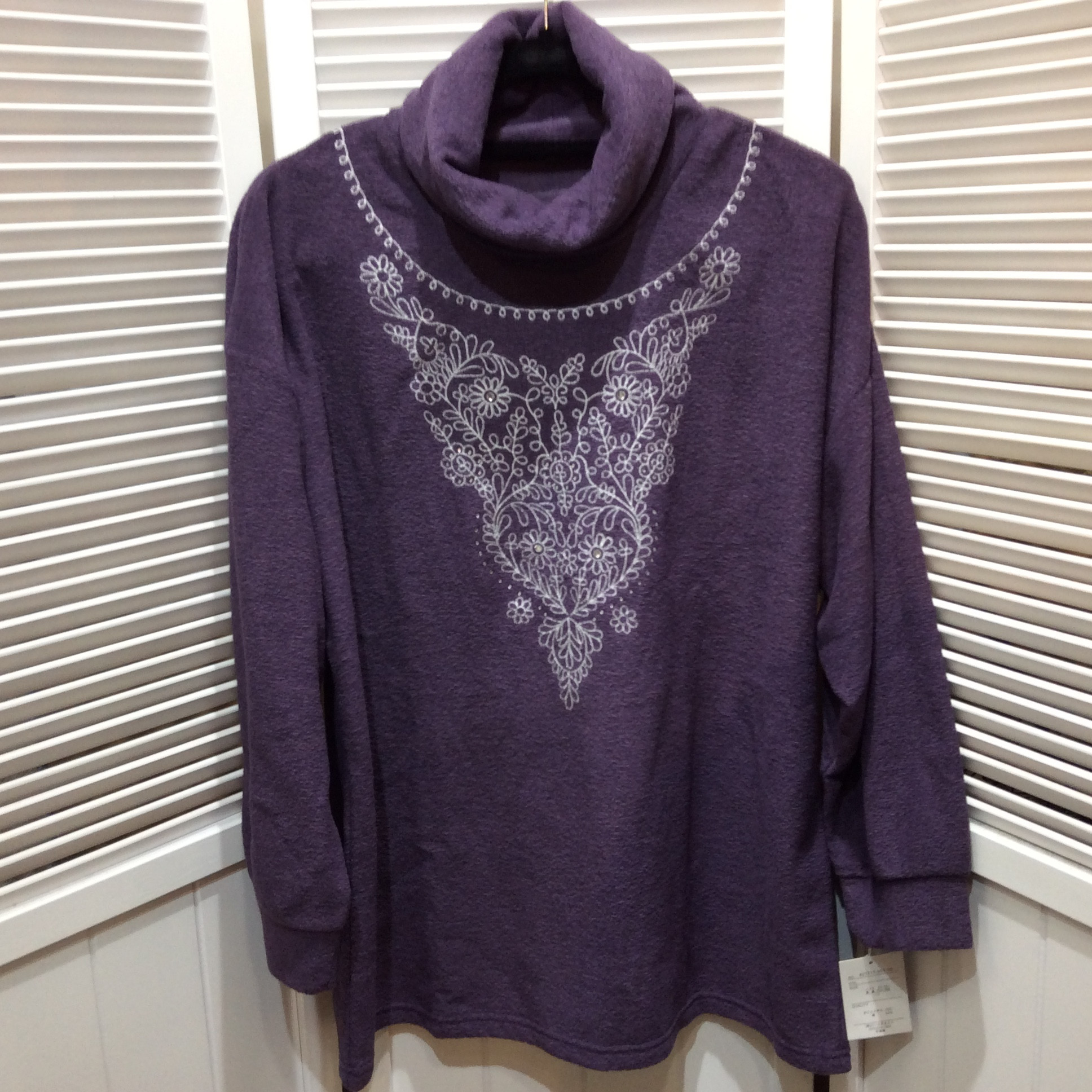 新品☆パイル地 タートルプルオーバー LL パープル