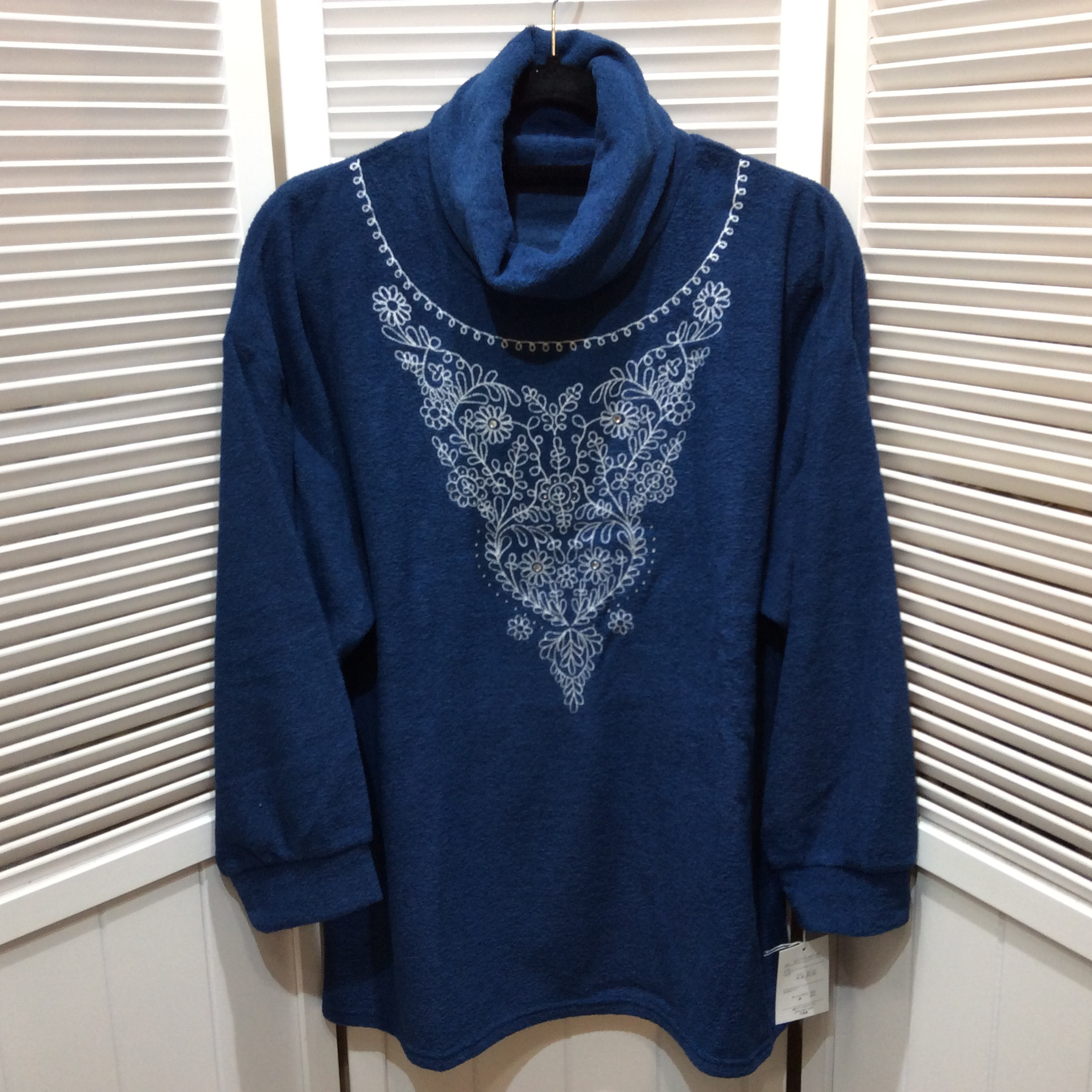 新品☆パイル地 タートルプルオーバー LL ブルー