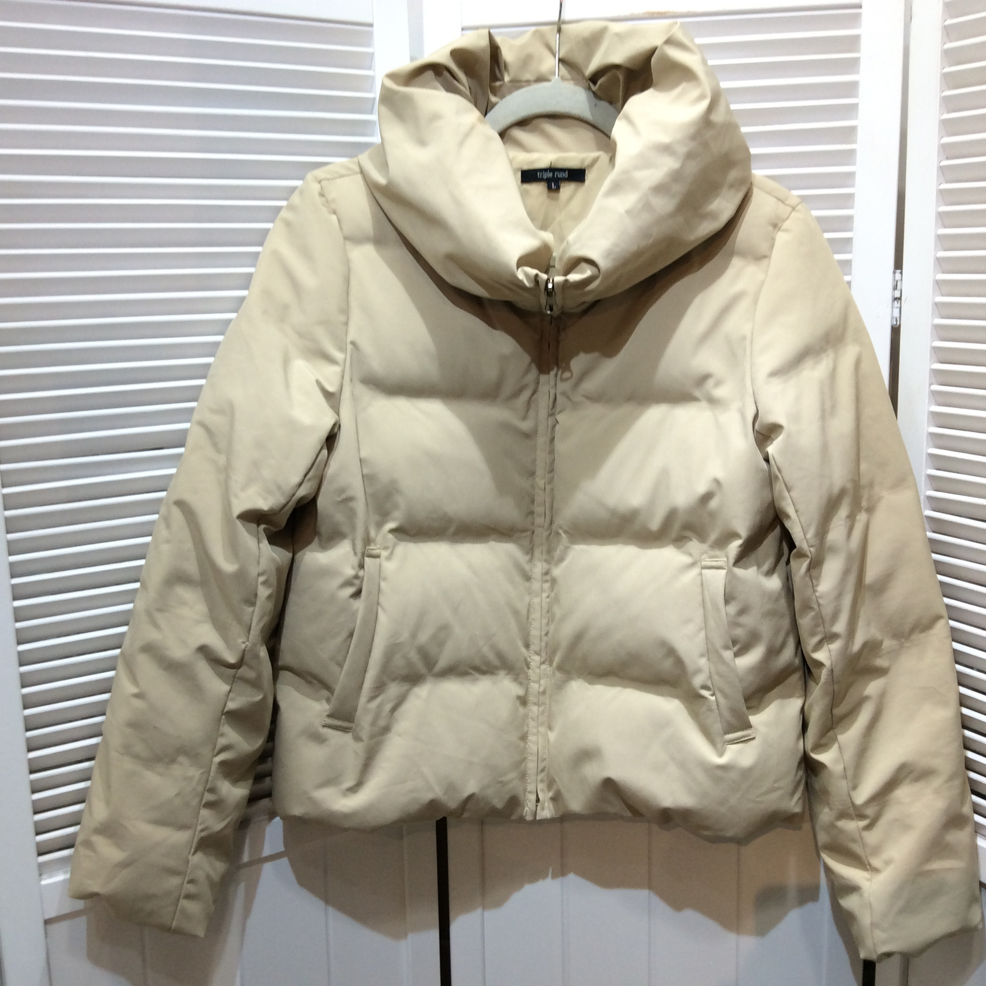 ダウンジャケット L ベージュ  美品