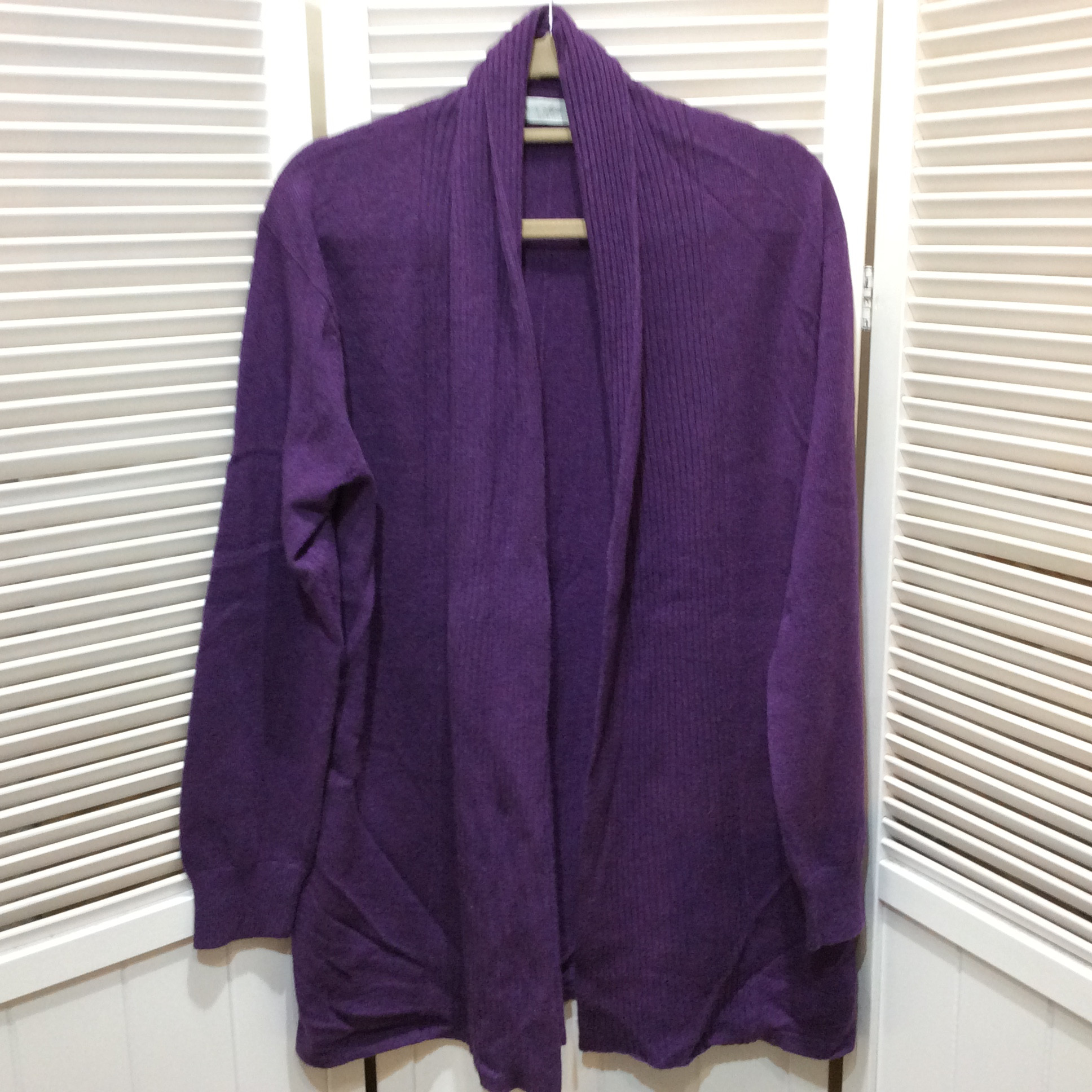 mon chou chou モンシュシュ ショップチャンネル ロングカーディガン パープル