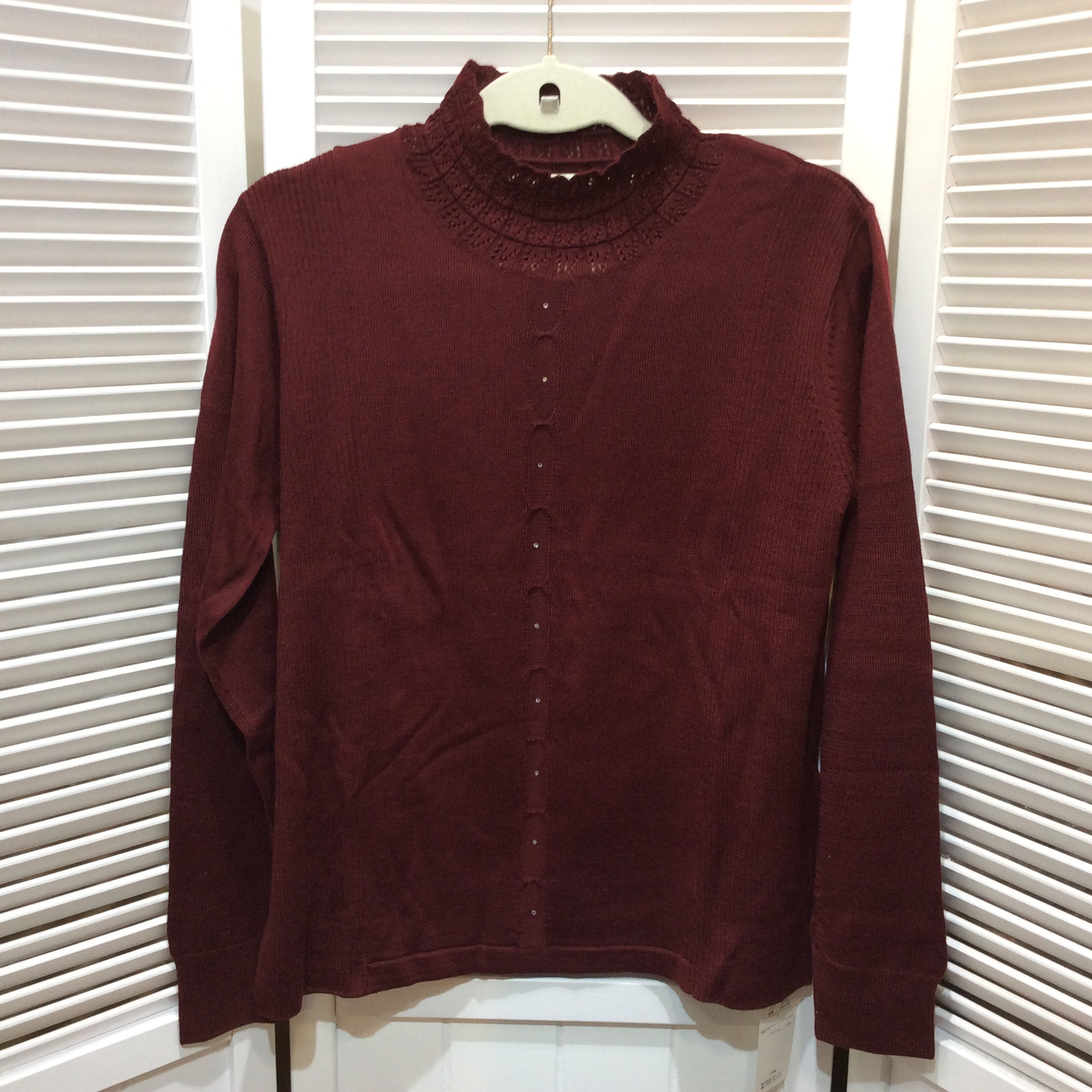 未使用☆BELLUNA ベルーナ レディース タートルセーター M ワイン