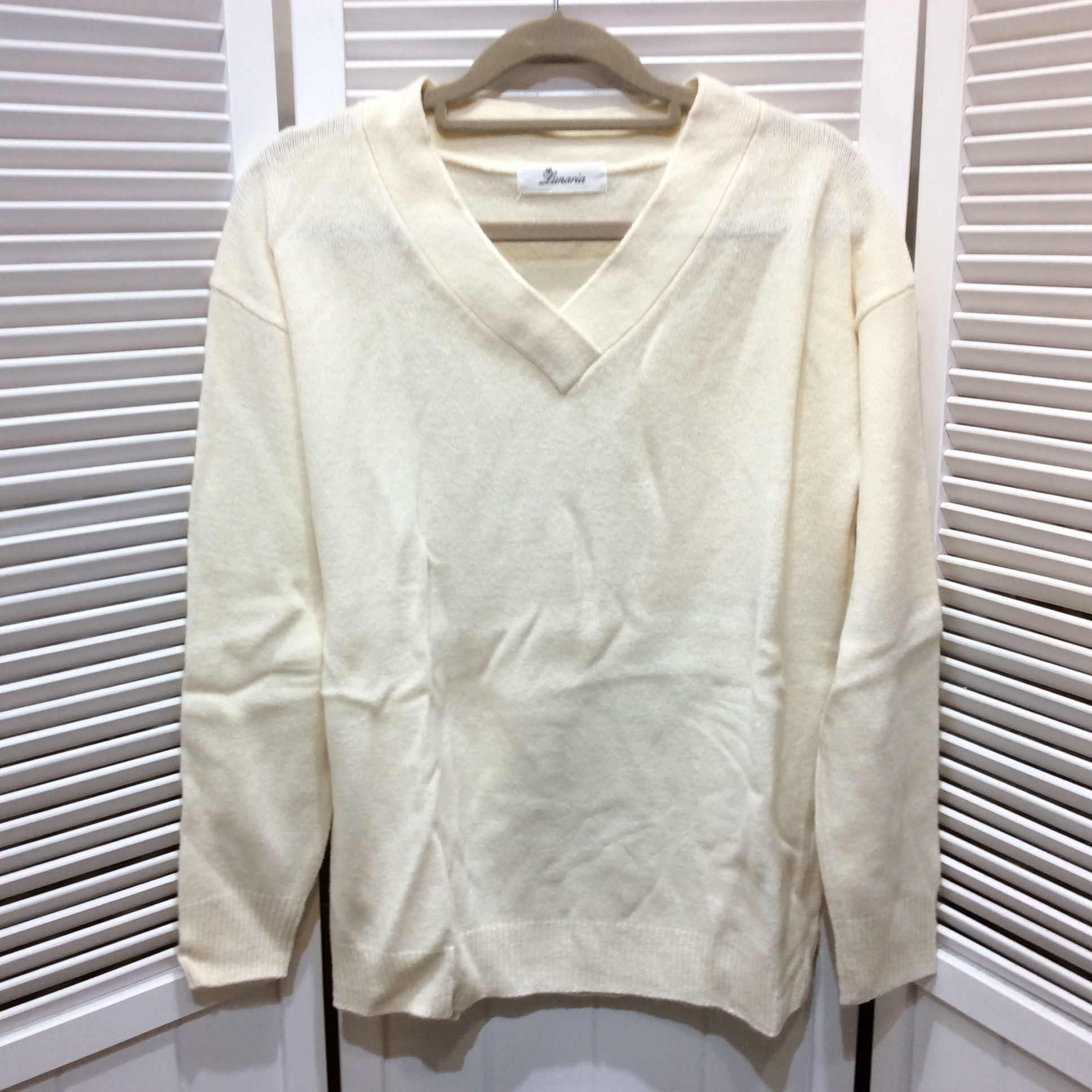 未使用☆Lunaria ルナリア Vセーター オフホワイト ショップチャンネル