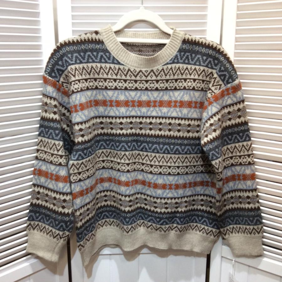 新品☆3s4you レディース セーター M~L ベージュ系柄