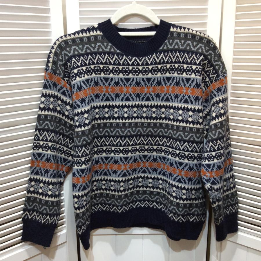 新品☆3s4you レディース セーター M~L ネイビー柄