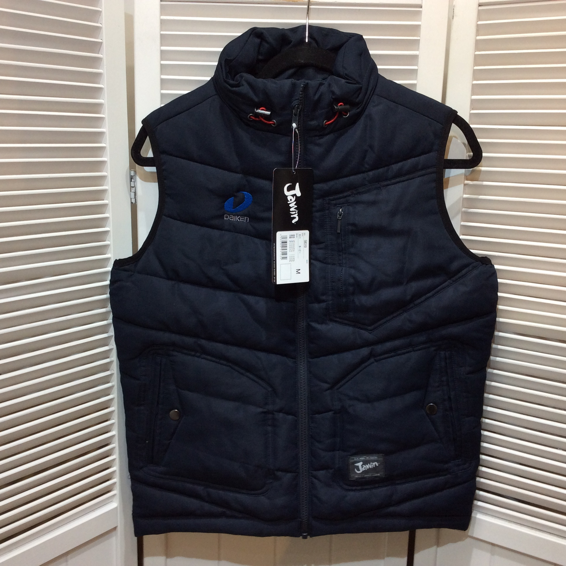 未使用☆メンズ 中綿ベスト M ネイビー