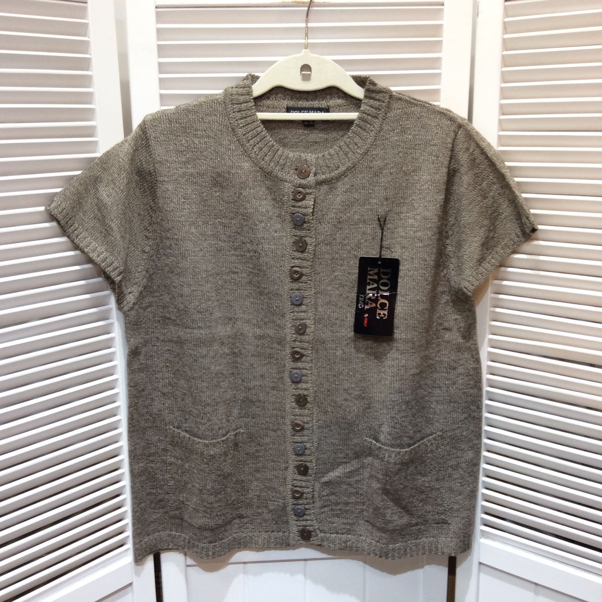 未使用☆レディース ニットベスト LL~3L ブラウン系