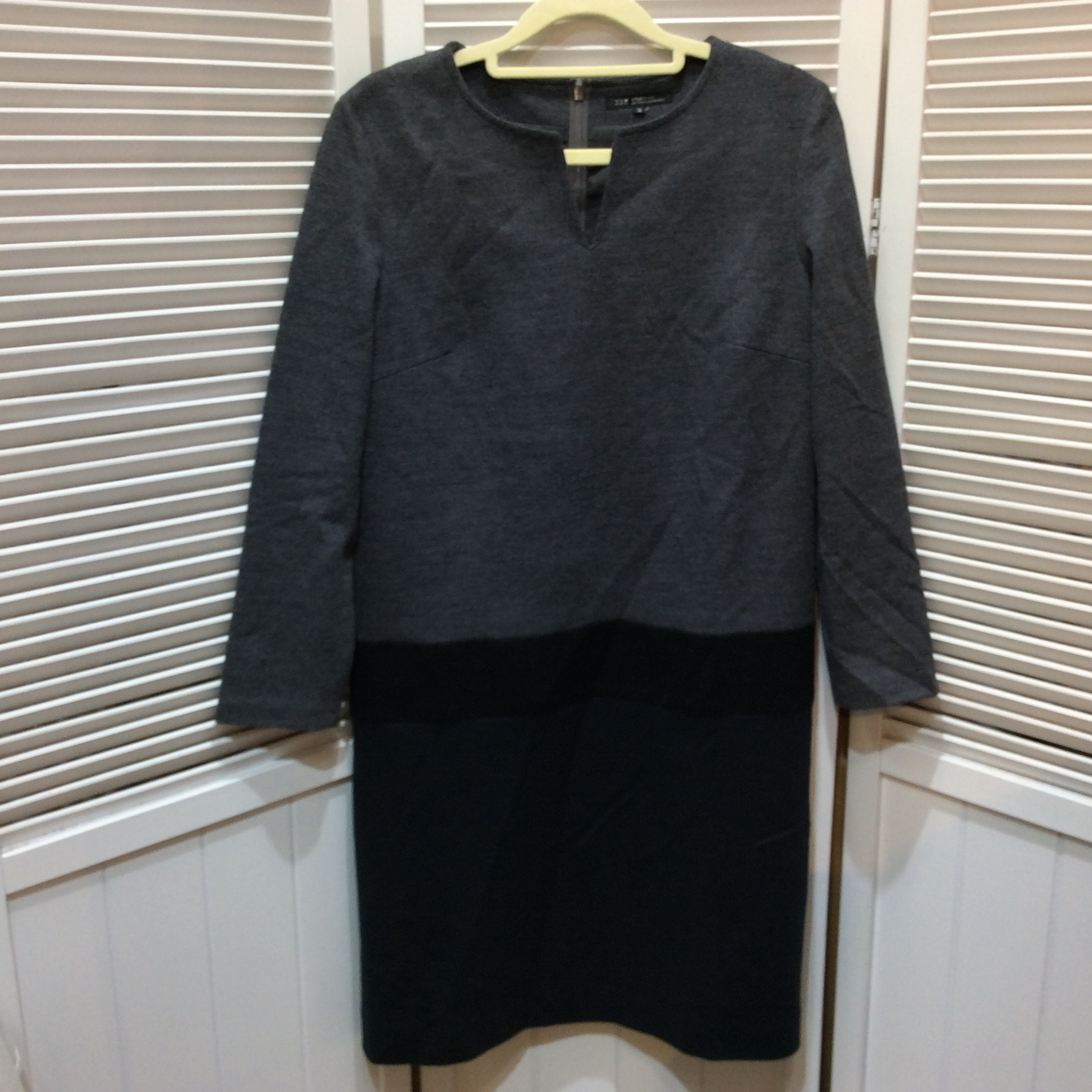 23区 ワンピース 38 グレー×ブラック×ネイビー