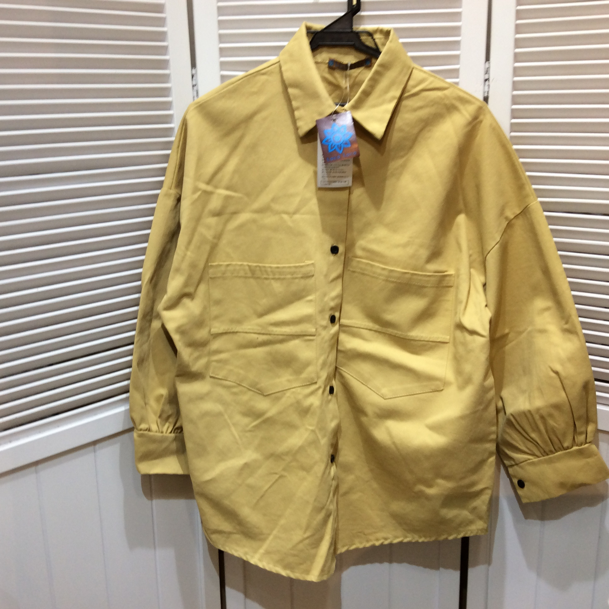 未使用 Toco Toco ボリューム袖 ブラウスジャケット  フリーサイズ   マスタード