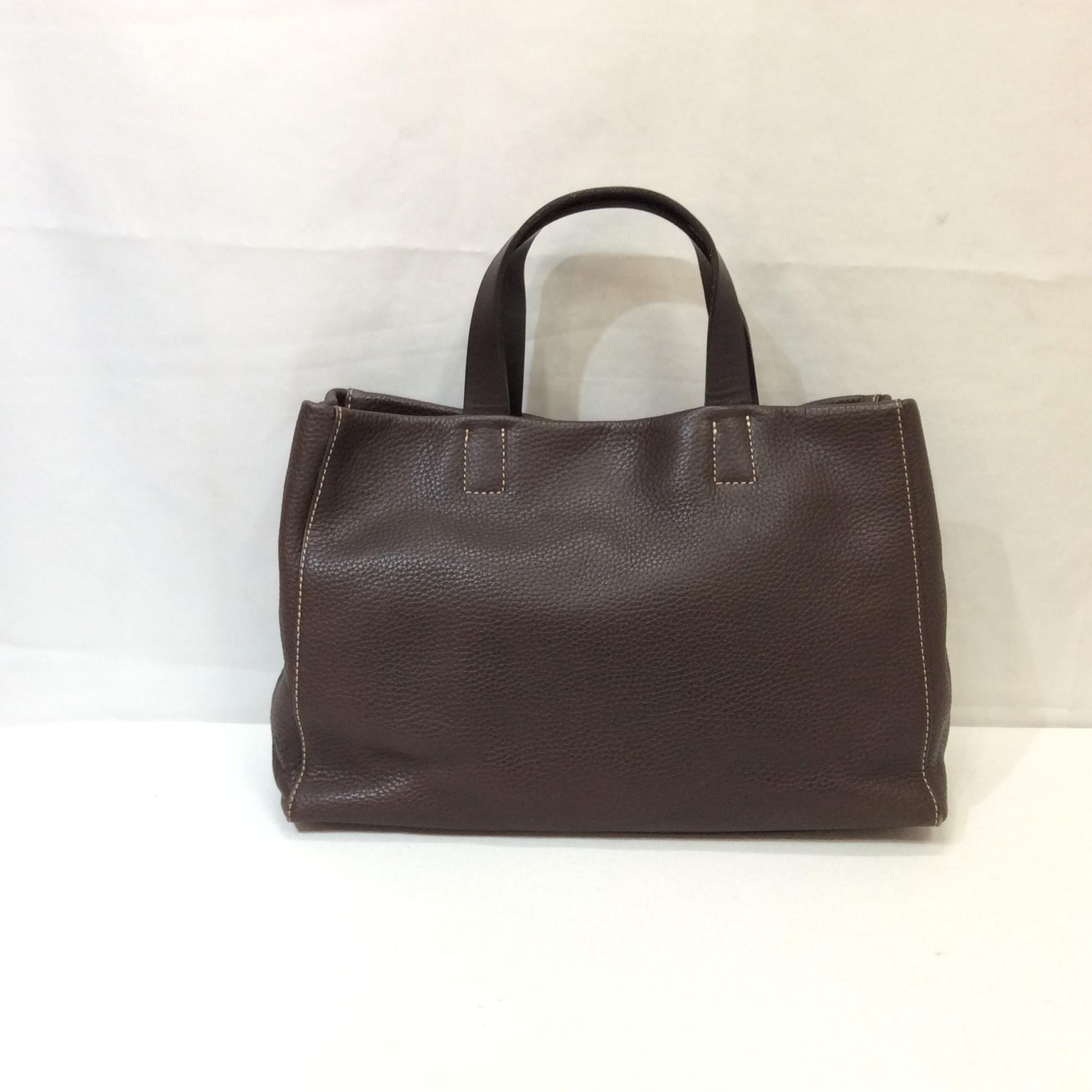 ダイアナ レザーハンドバッグ  ダークブラウン