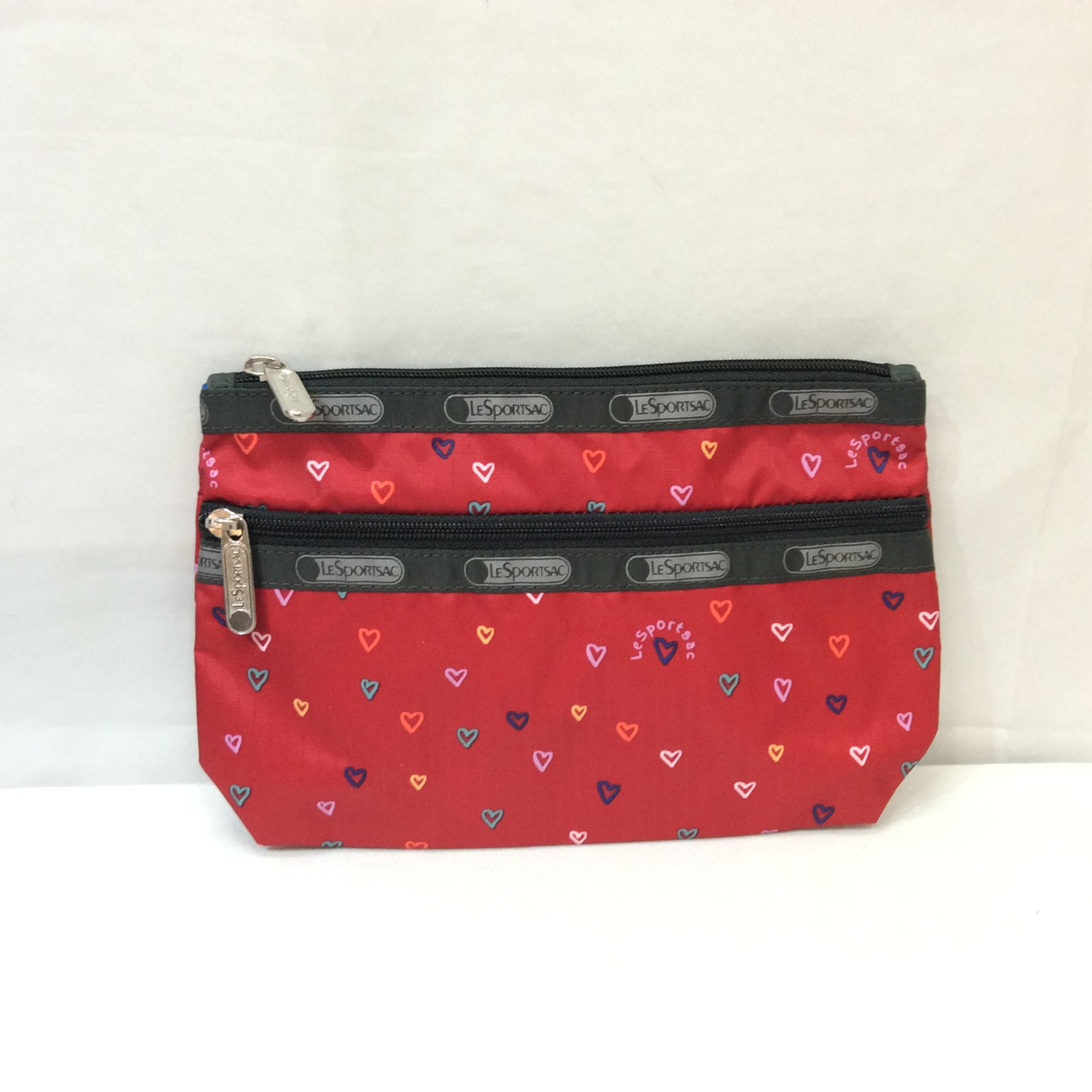 未使用 レスポートサック    ポーチ  レッド／ハート柄