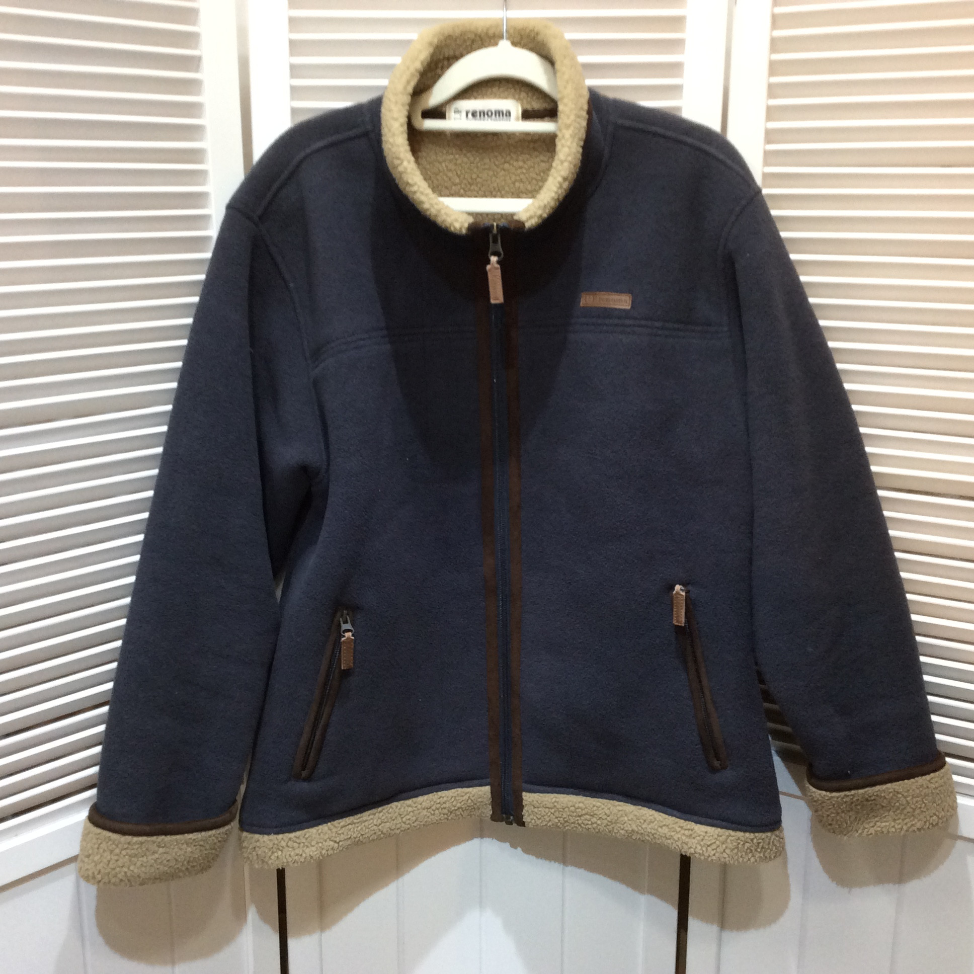 renoma レノマ メンズ ボアジャケット M ネイビー