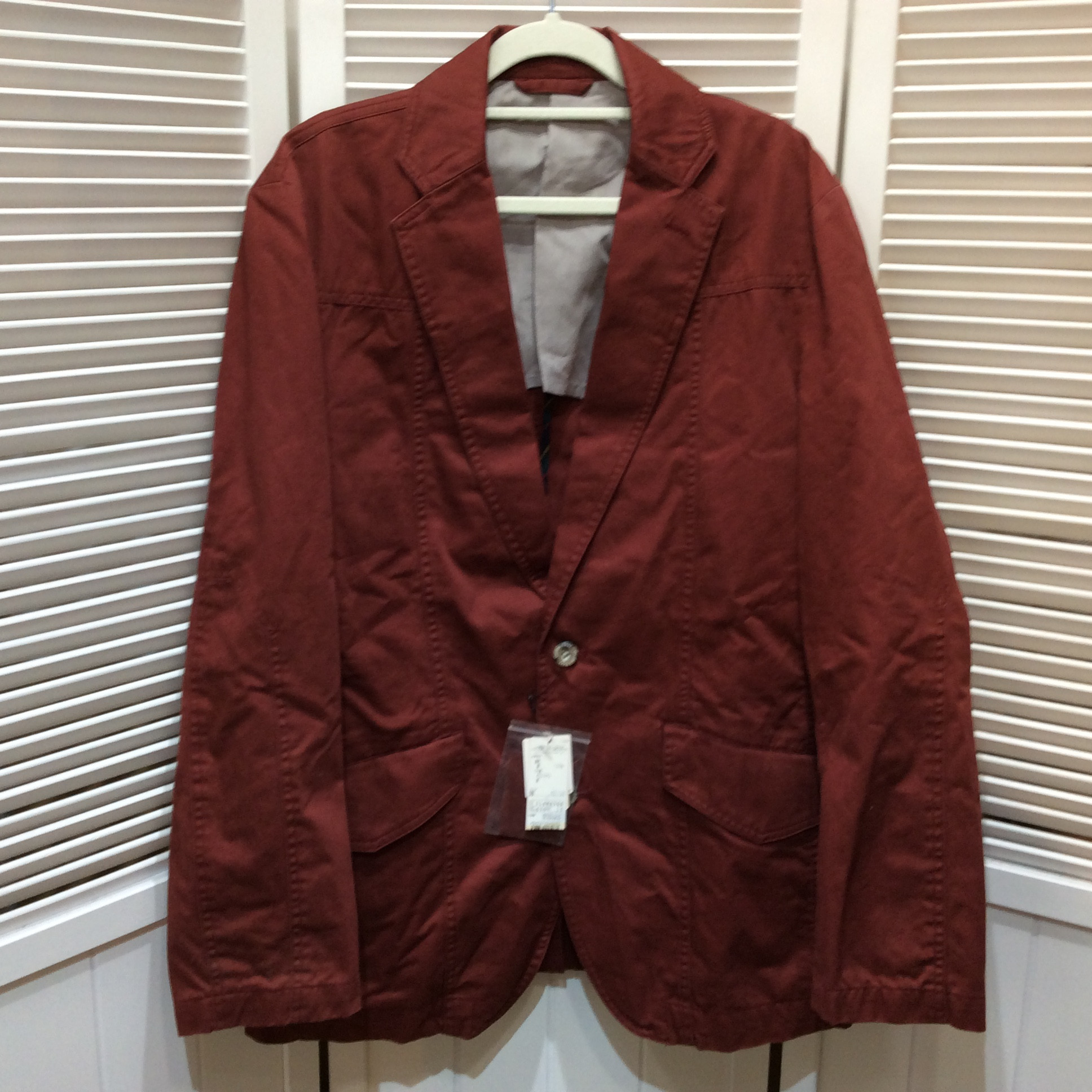 未使用☆Golden Bear ゴールデンベア メンズ 綿ジャケット L ボルドー系