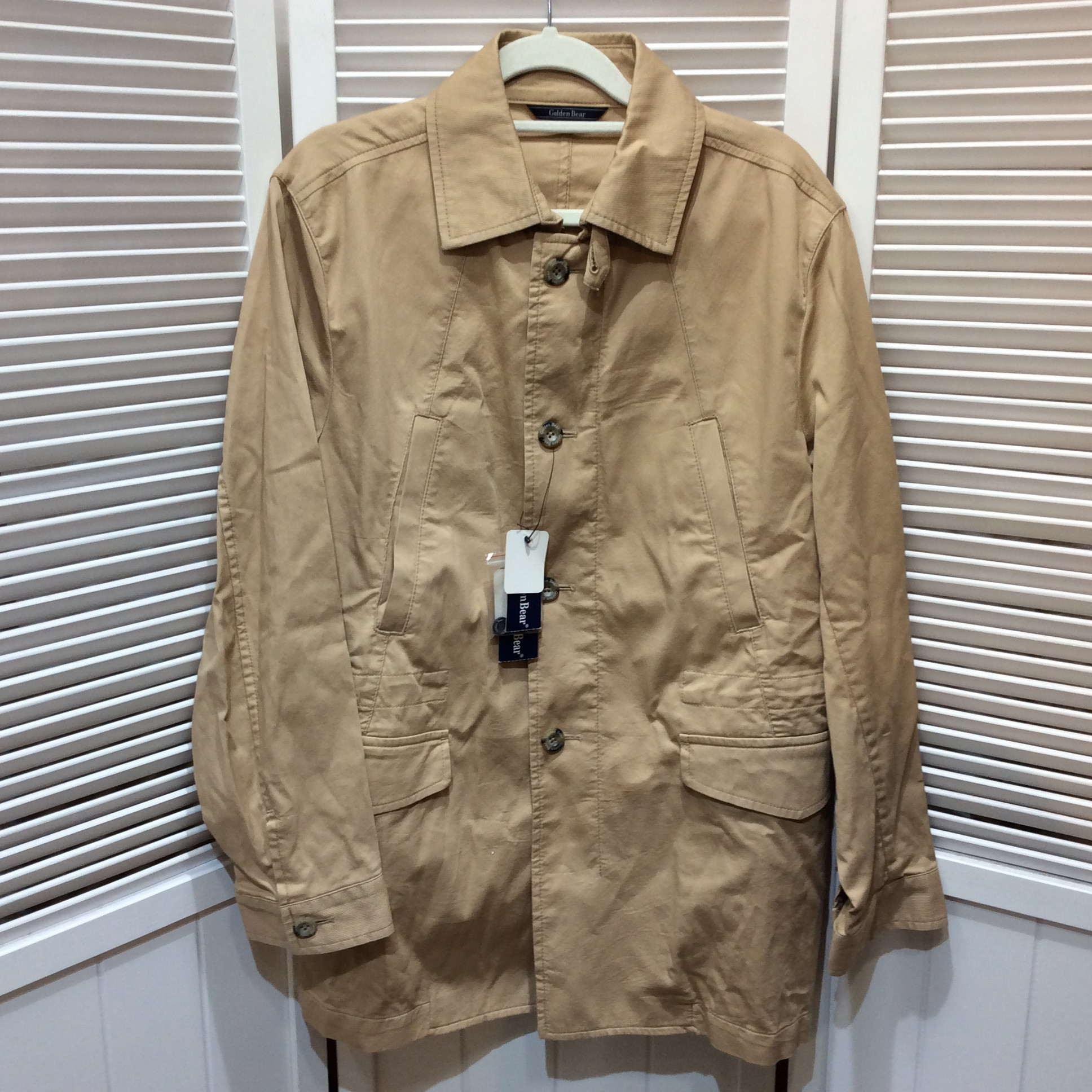 未使用☆Golden Bear ゴールデンベア メンズ 綿ハーフコート M ベージュ