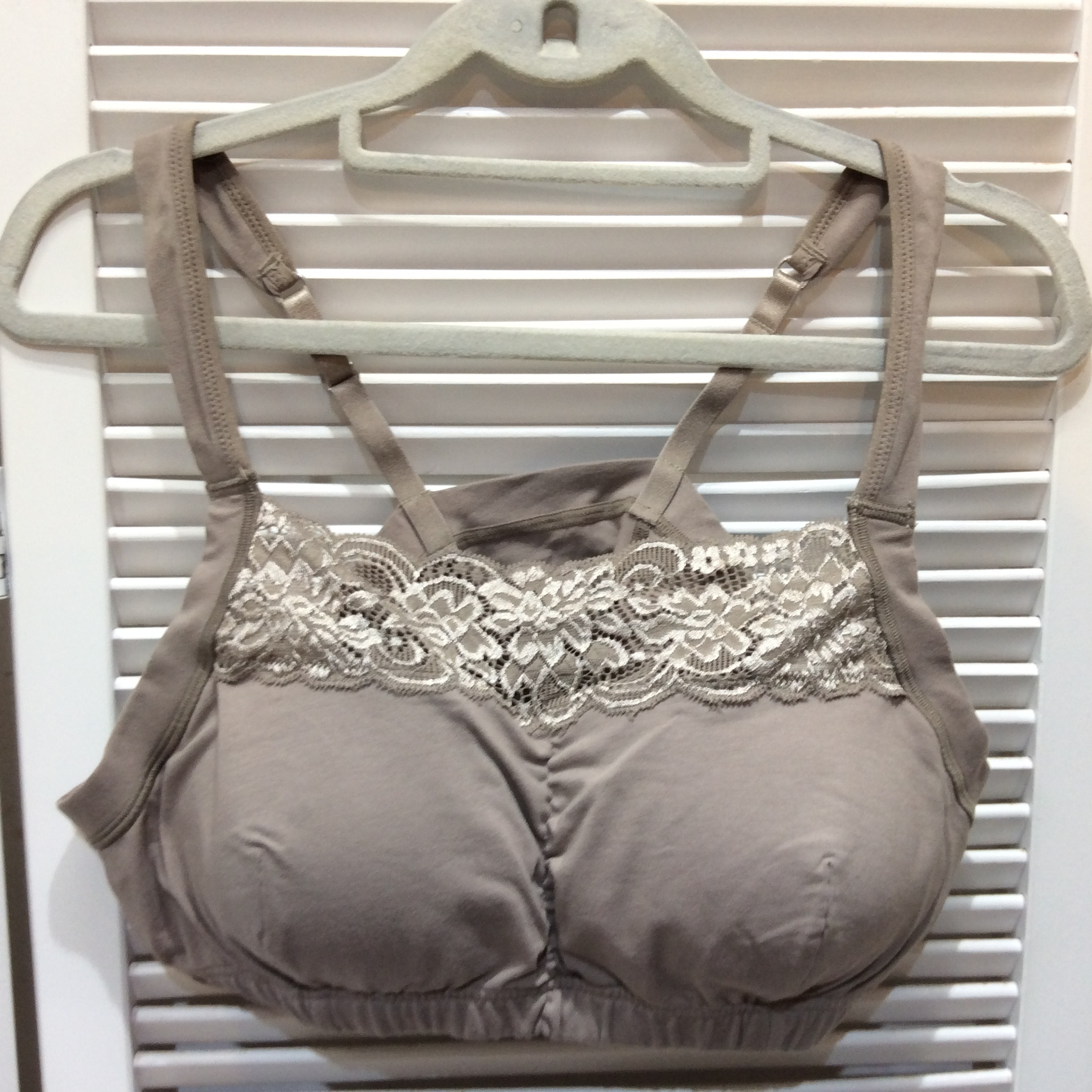 新品 ソフトカップブラ サイズL グレージュ