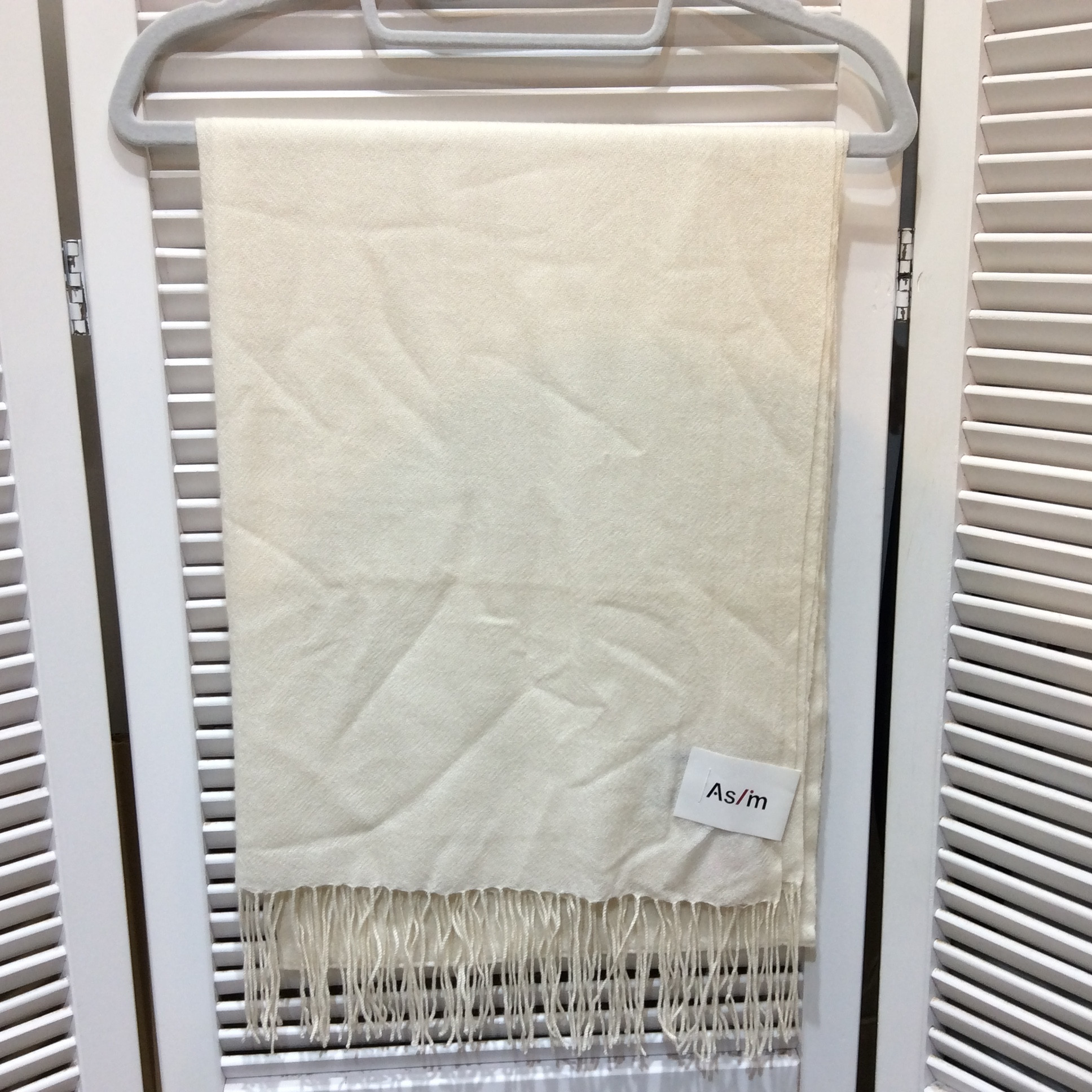 値下げ❗️MOONBAT ムーンバット カシミヤストール オフホワイト