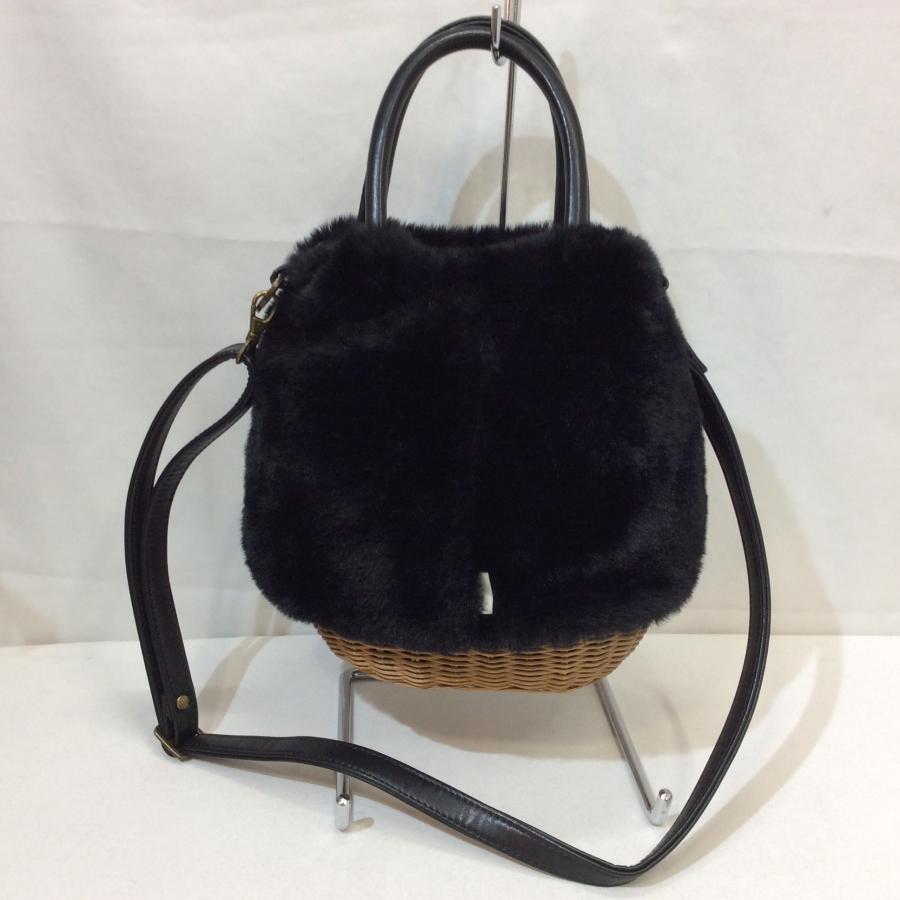 値下げ❗️ROOTOTE ルートート ボア＆かご 2WAYバッグ ブラック