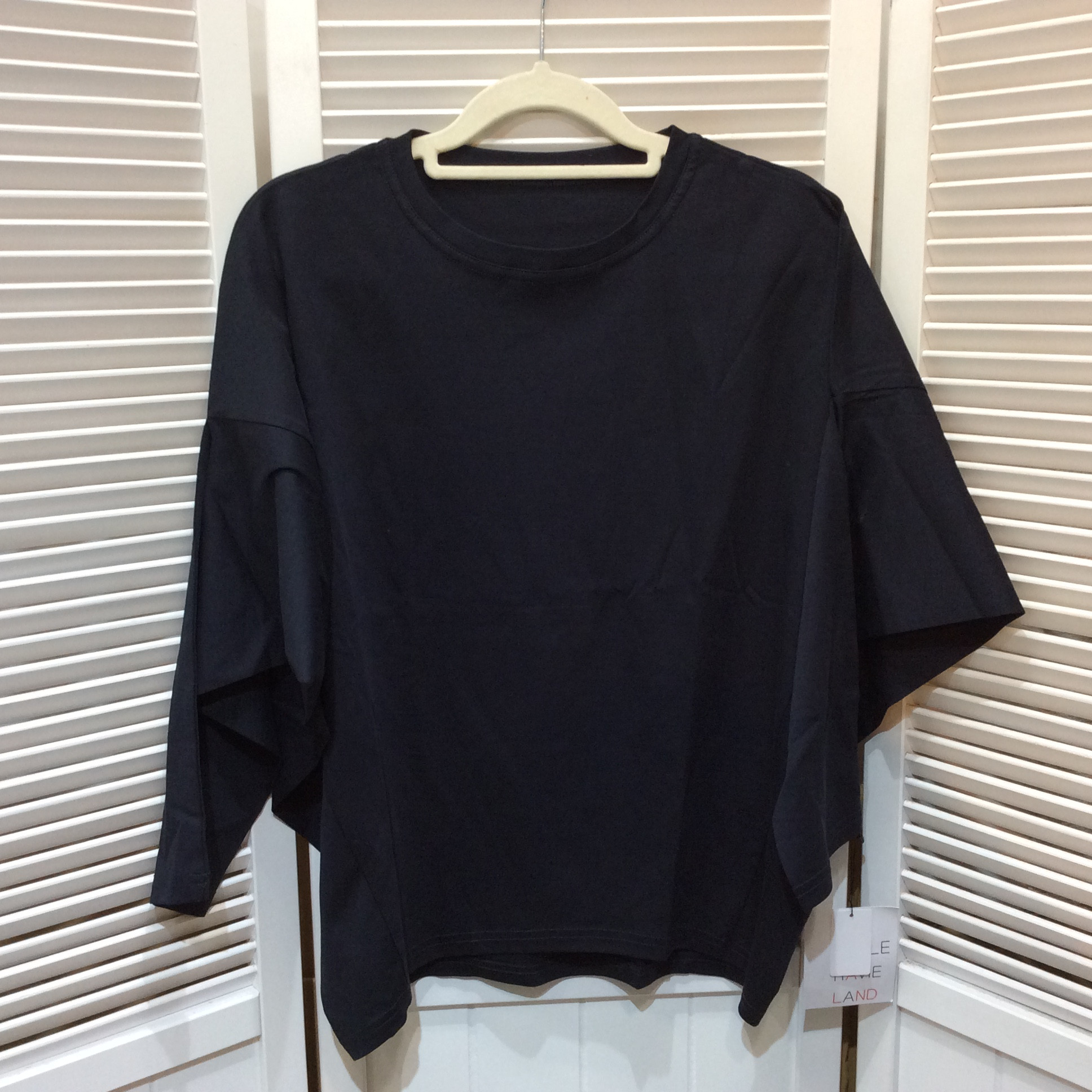 未使用☆Style Ravie スタイル・ラヴィー デザインカットソー 9号 ネイビー ショップチャンネル