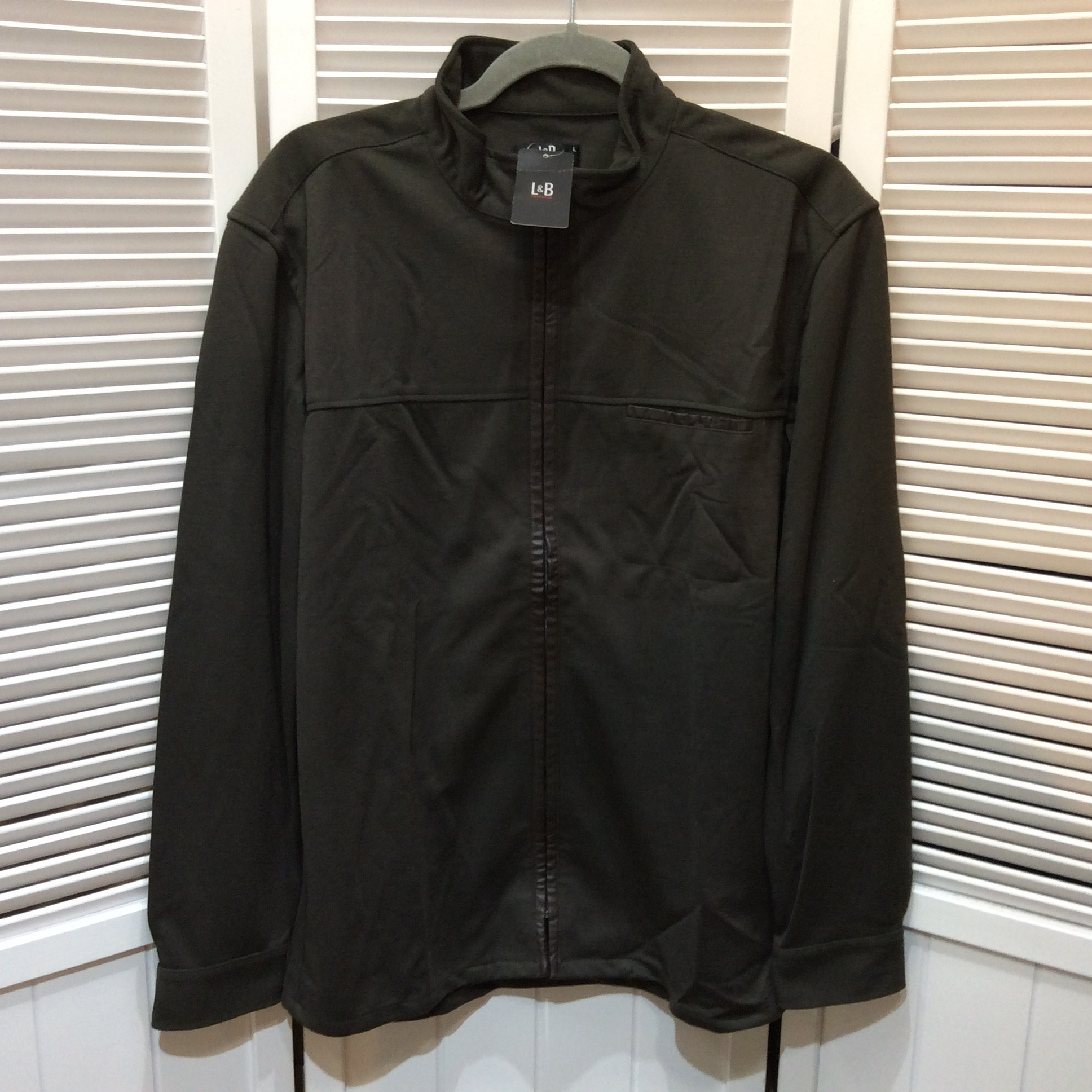 未使用☆L&B メンズ ジップアップ L グレー系