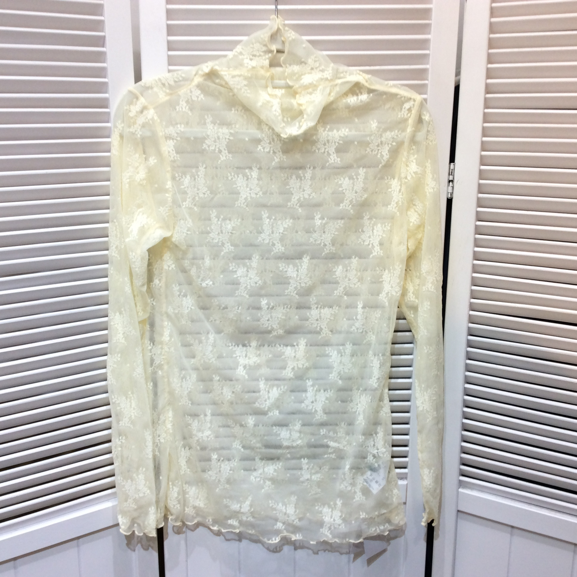 未使用☆SILVERMINT SUGAR シルバーミントシュガー レースカットソー M アイボリー ショップチャンネル