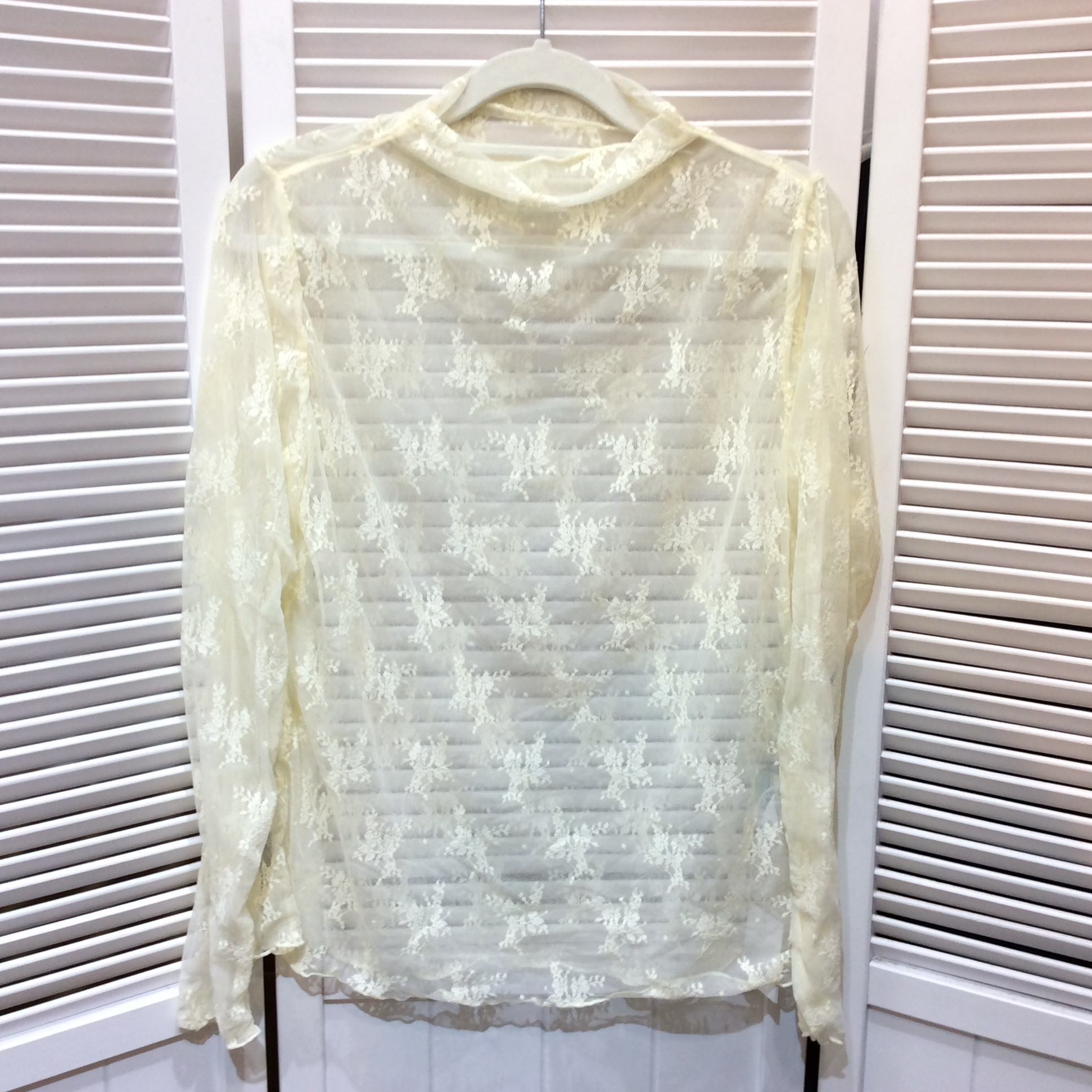 未使用☆SILVERMINT SUGAR シルバーミントシュガー レースカットソー 3L アイボリー ショップチャンネル