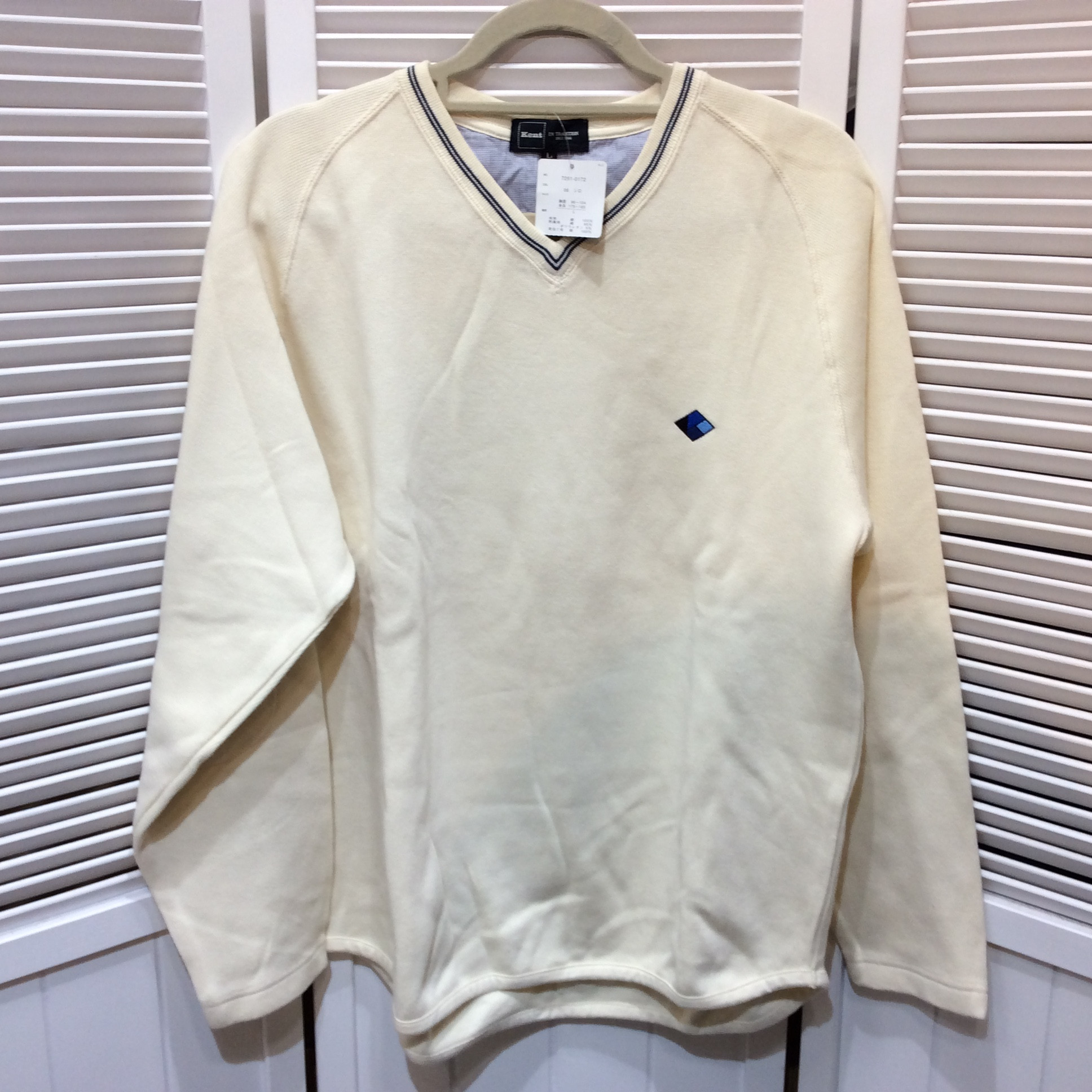 未使用☆KENT メンズ トレーナー L オフホワイト