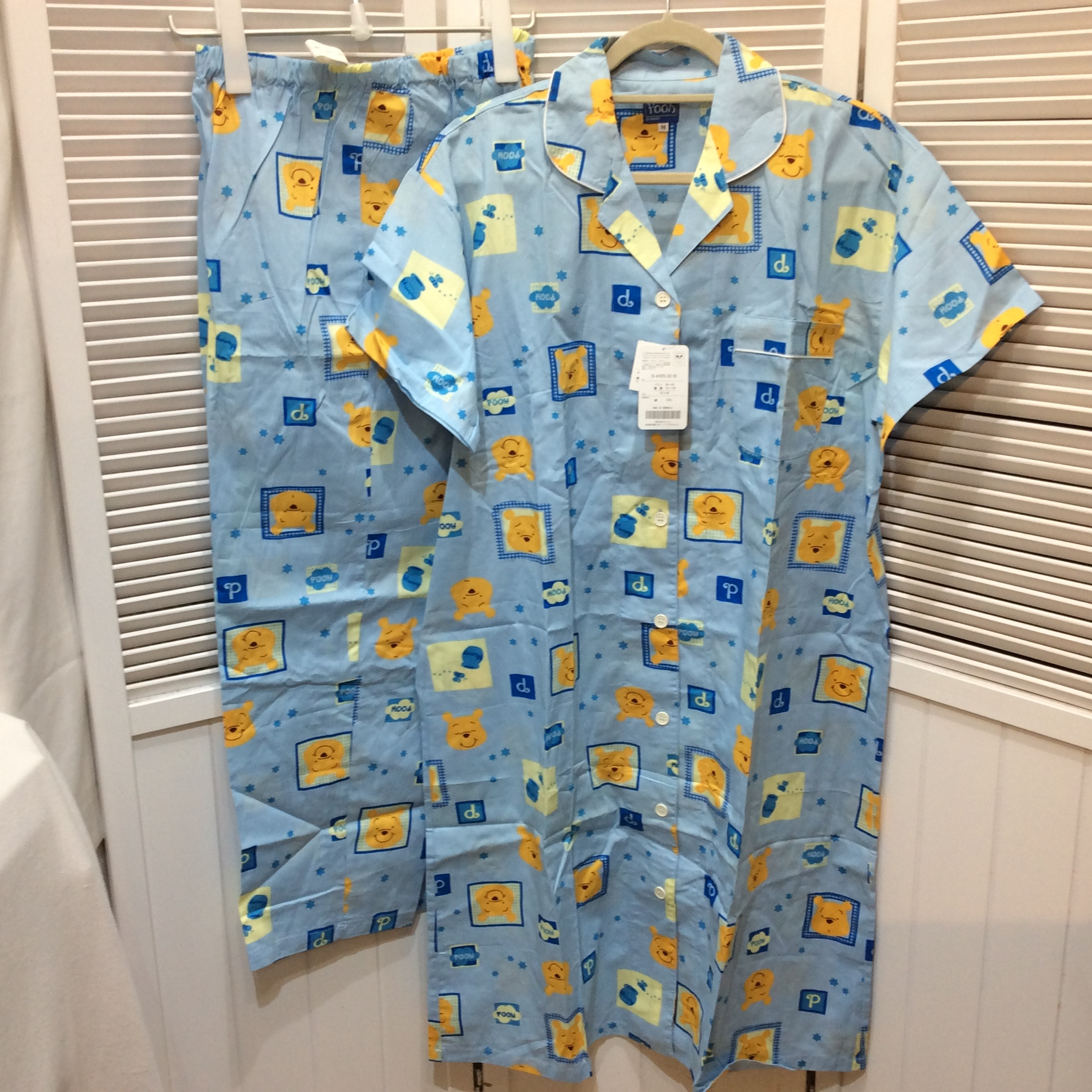 未使用☆ディズニー プーさん マタニティパジャマ M 水色柄
