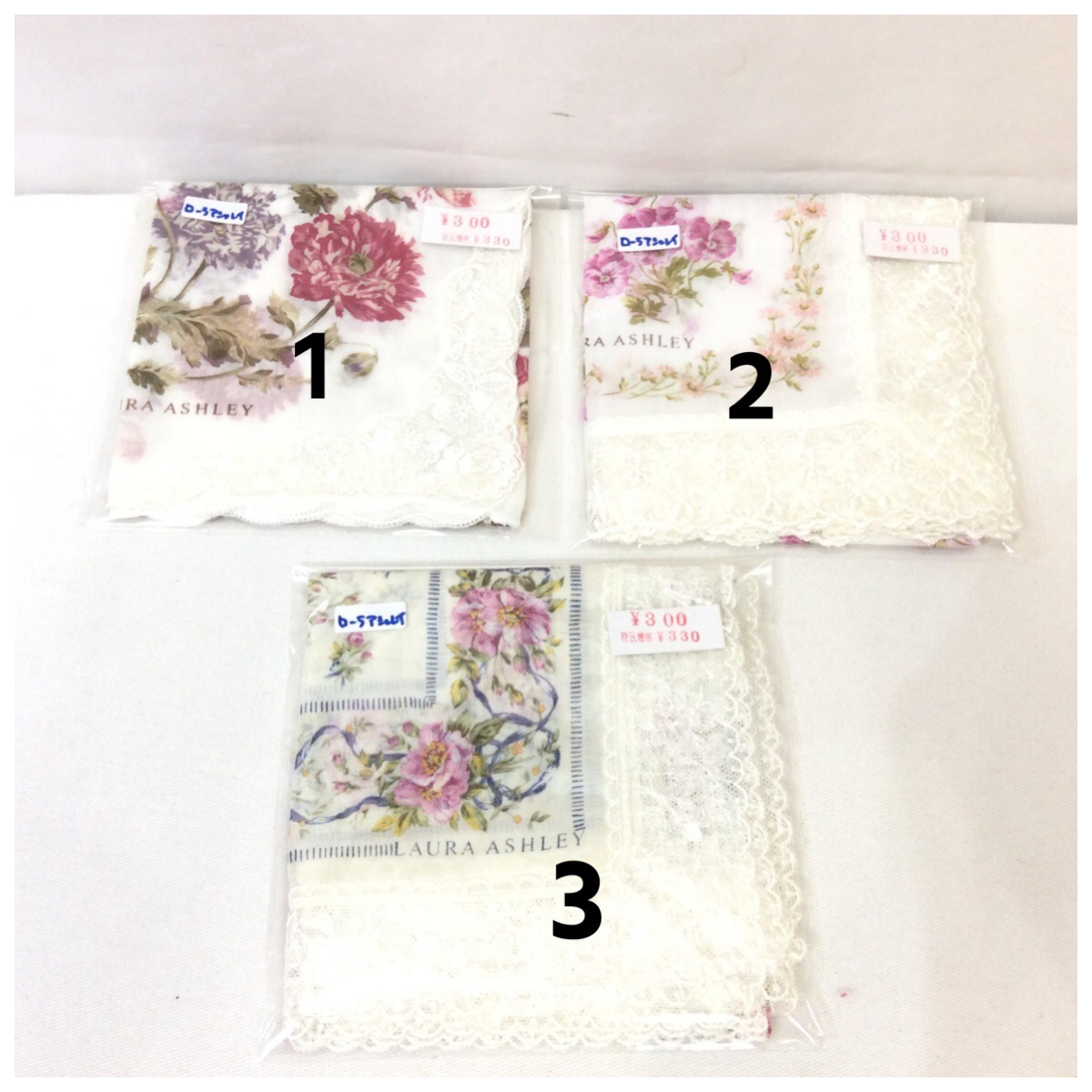 新品 ローラアシュレイ レースハンカチ 各種