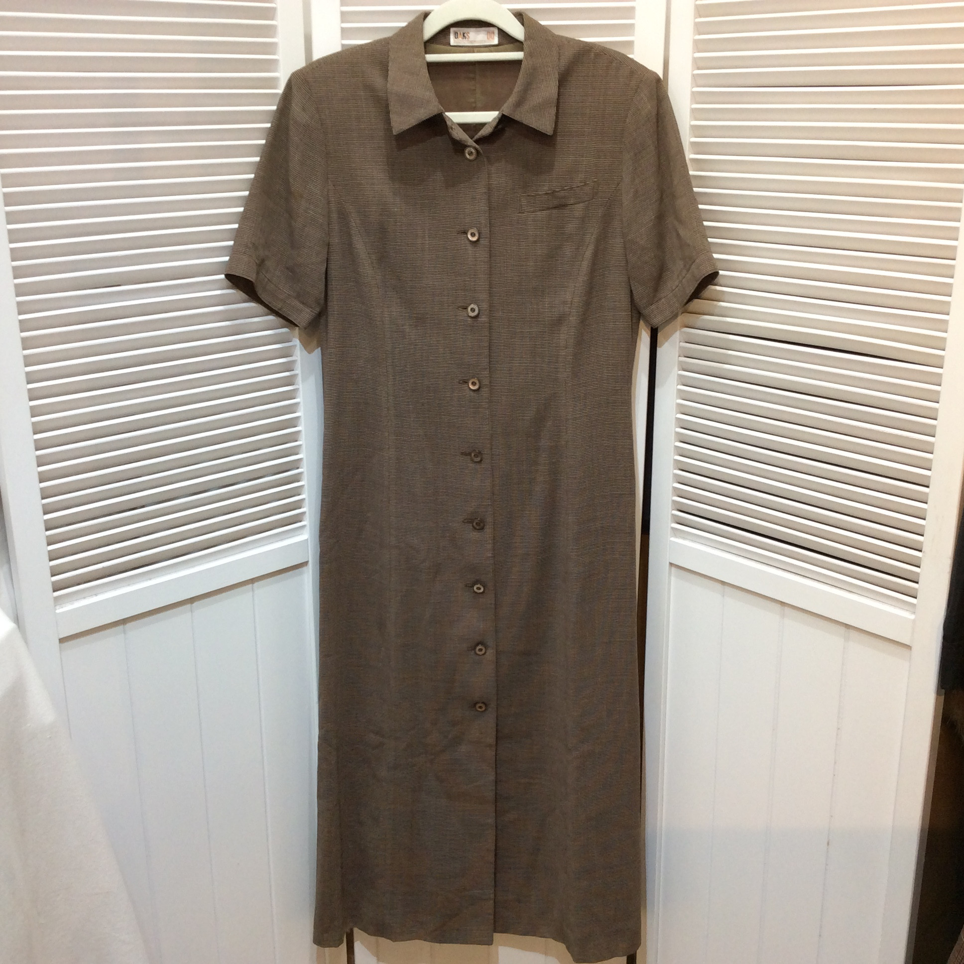 DAKS ダックス 半袖ワンピース 9号 ブラウン