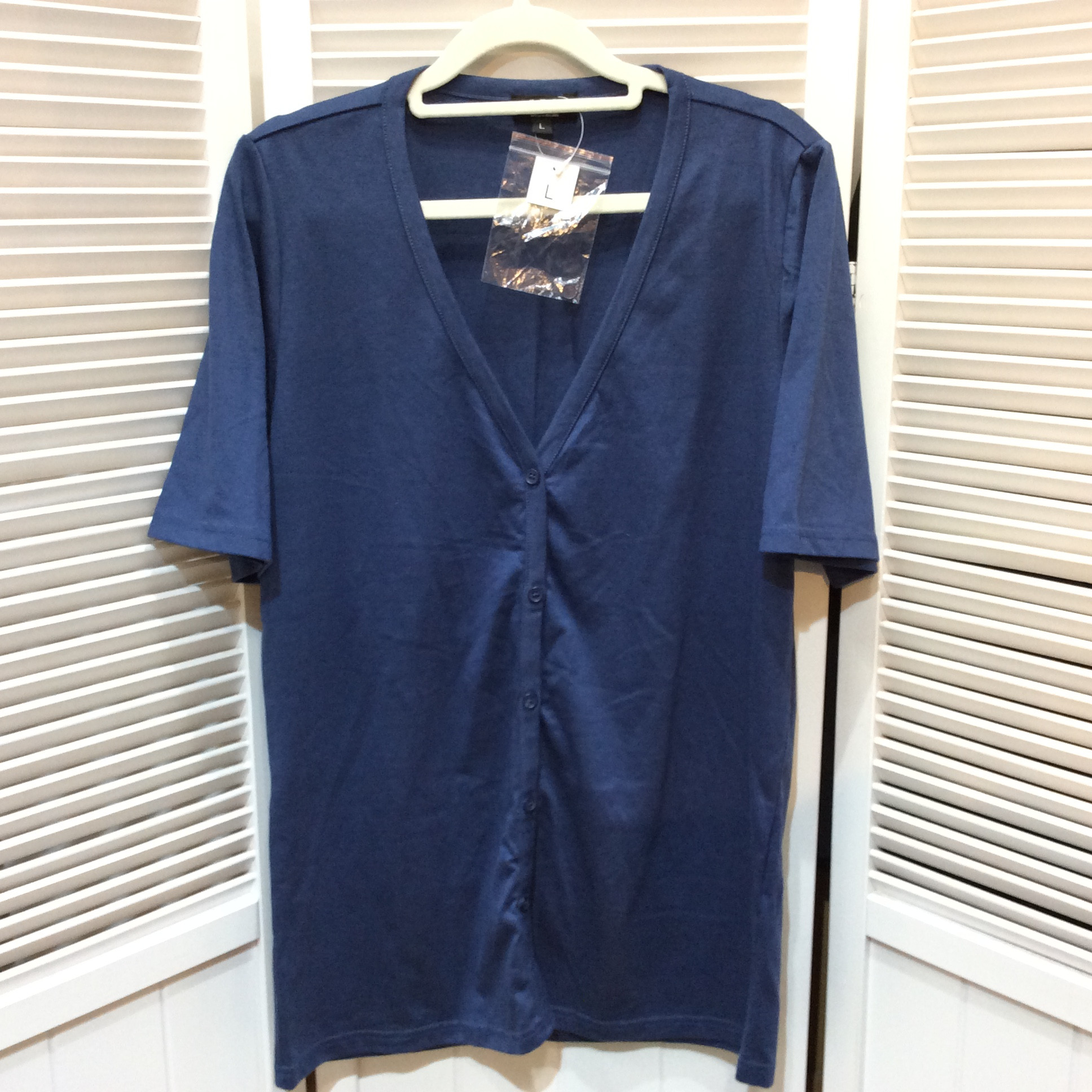 未使用☆C.P.A. 半袖カーディガン L ブルー