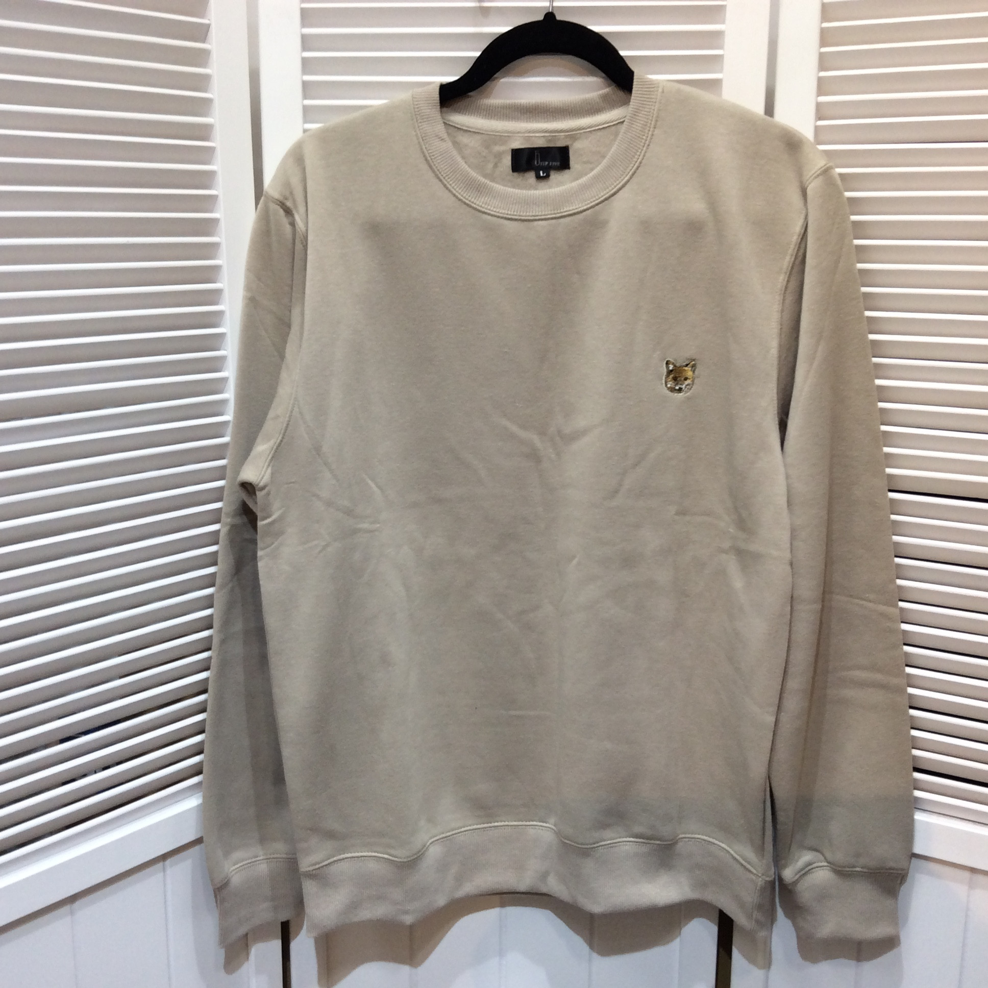 未使用 ZIP FIVE 裏起毛トレーナー サイズL ベージュ  男女兼用