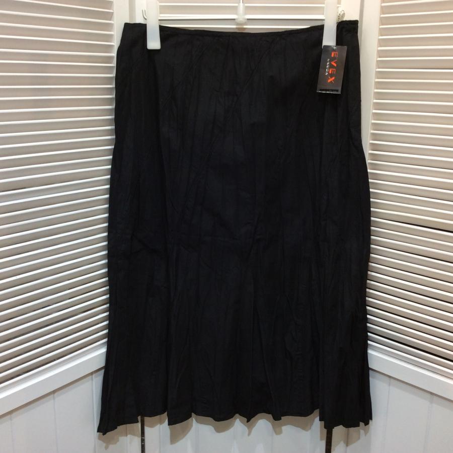 未使用☆EVEX by KRIZIA エヴェックス バイ クリツィア スカート 48 ブラック 三陽商会