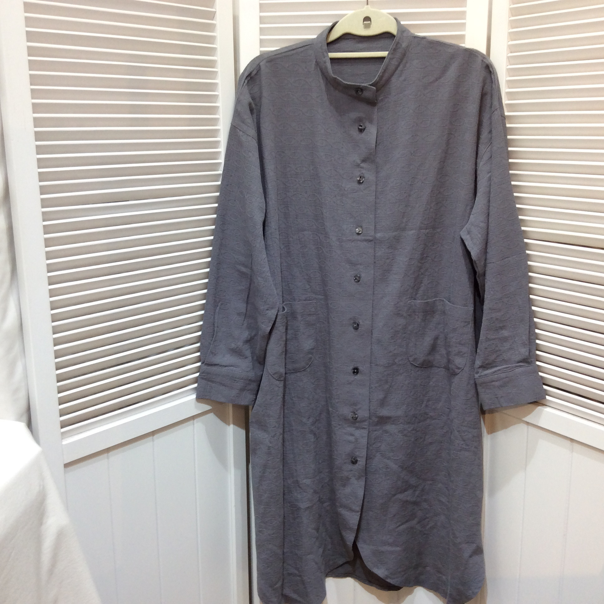 未使用 コットン ブラウスコート  M  グレー